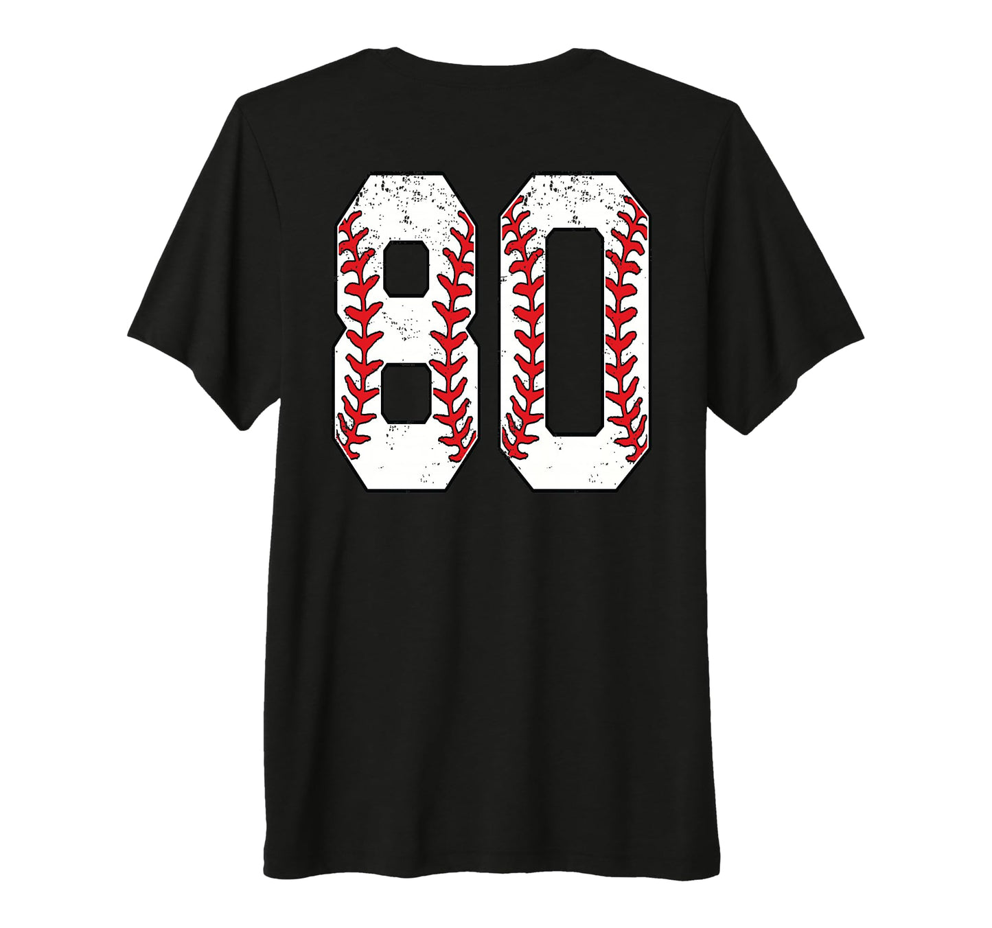Number 80 Baseball Jersey Number 80 T-Shirt - Minimalist Print Men Women - T-Shirt, Sweatshirt, Hoodie