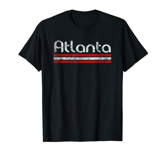 Atlanta Georgia Weathered Stripe T-Shirt - Casual Everyday Wear Unisex - T-Shirt, Sweatshirt, Hoodie