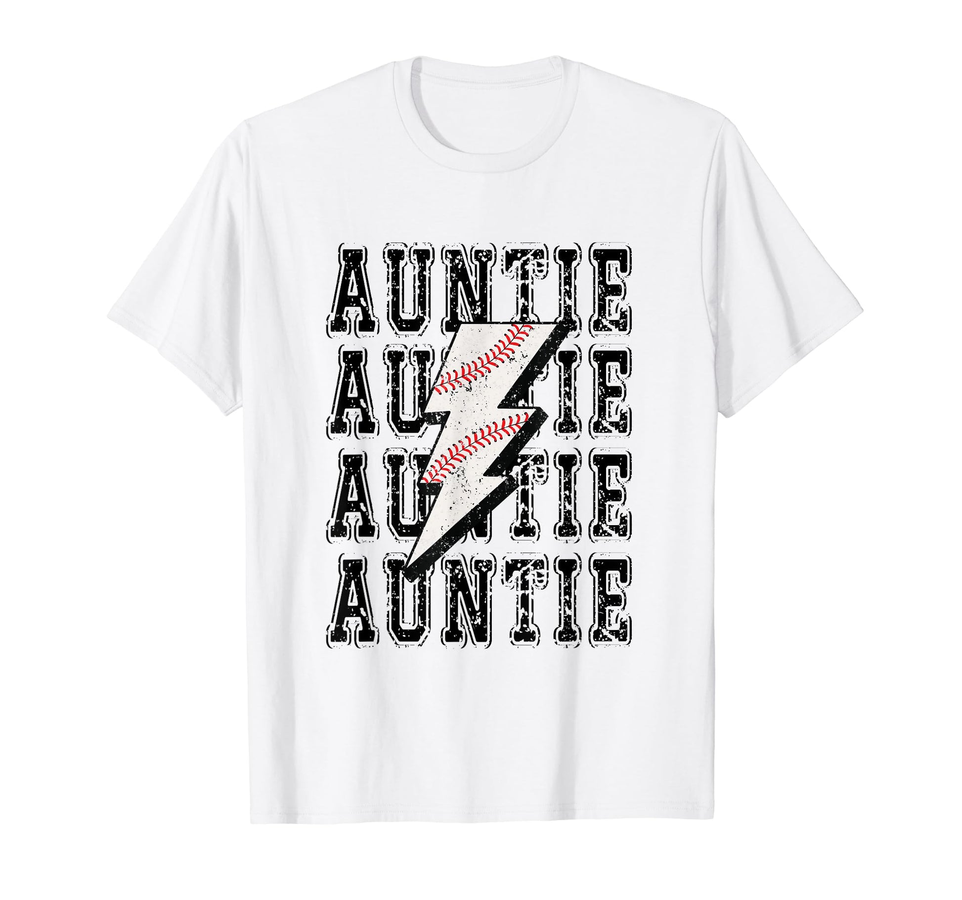 Baseball Auntie Lightning Bolt T-Shirt - Casual Everyday Wear Unisex - T-Shirt, Sweatshirt, Hoodie