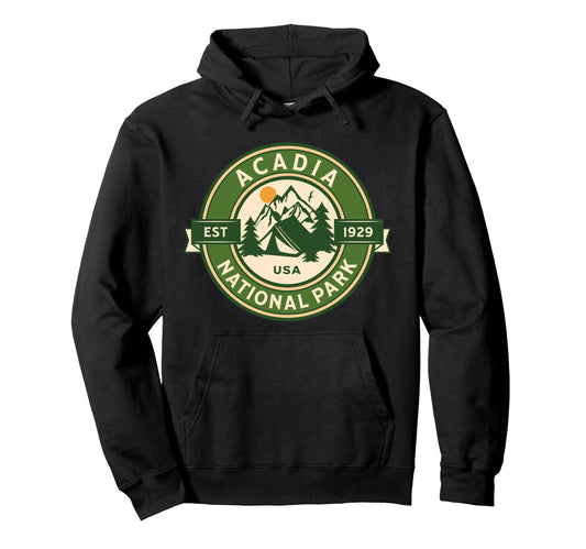 Acadia National Park Maine Hike Camp Hoodie - Novelty Apparel Unisex - T-Shirt, Sweatshirt, Hoodie