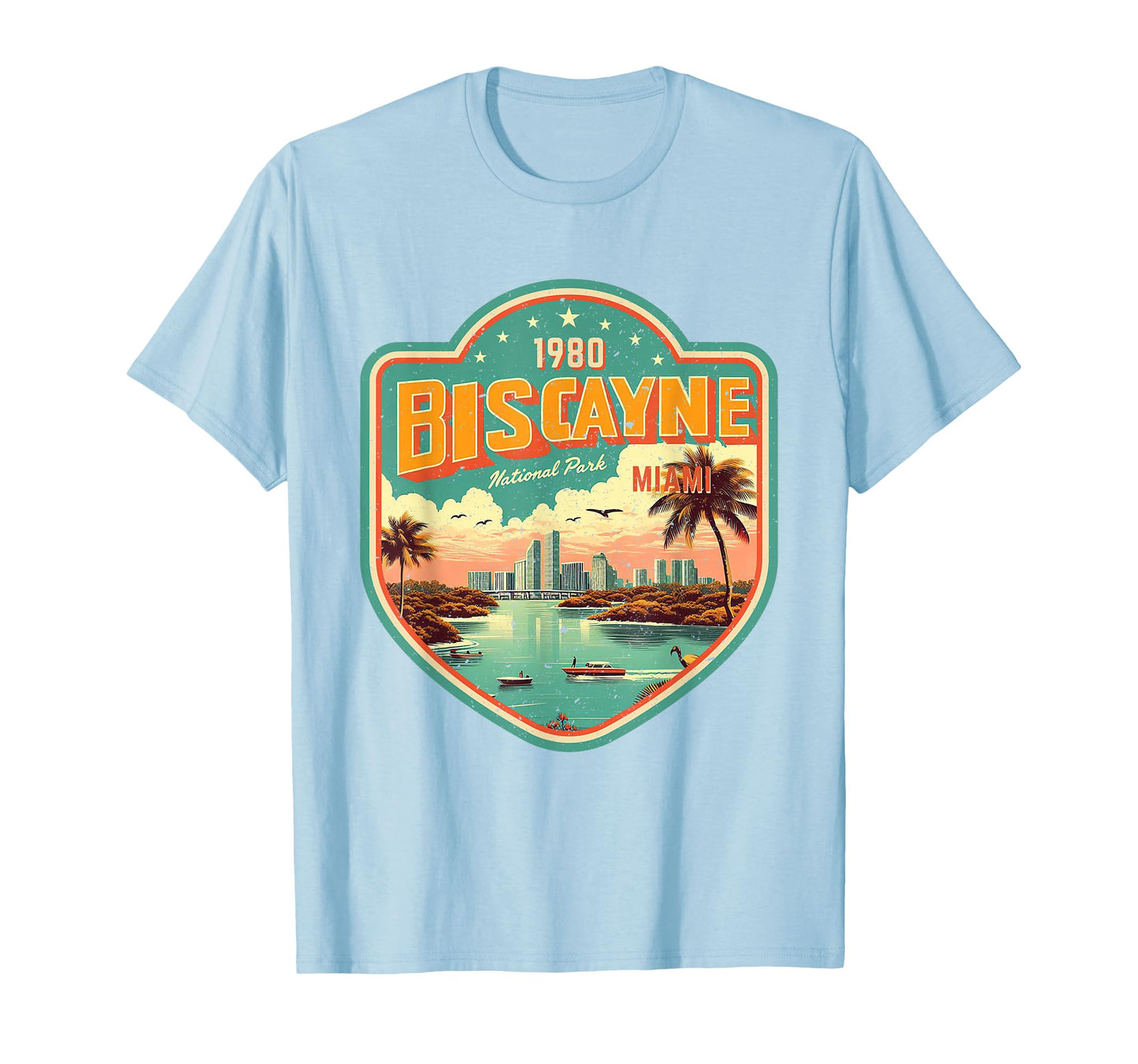 Biscayne National Park Miami Badge T-Shirt - Novelty Apparel Men Women - T-Shirt, Sweatshirt, Hoodie