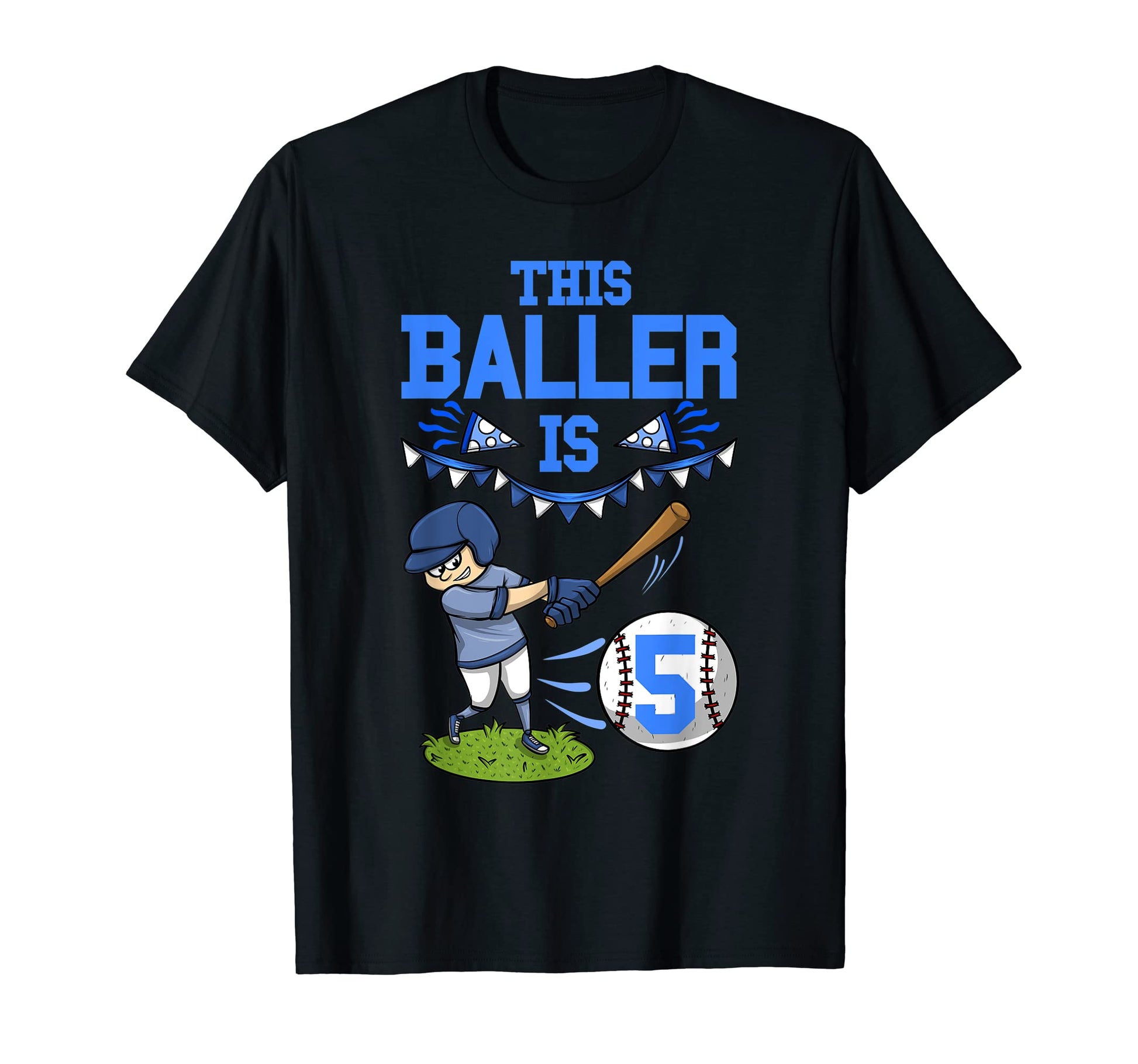 Baseball Player This Baller Is 5 T-Shirt - Minimalist Print Unisex - T-Shirt, Sweatshirt, Hoodie