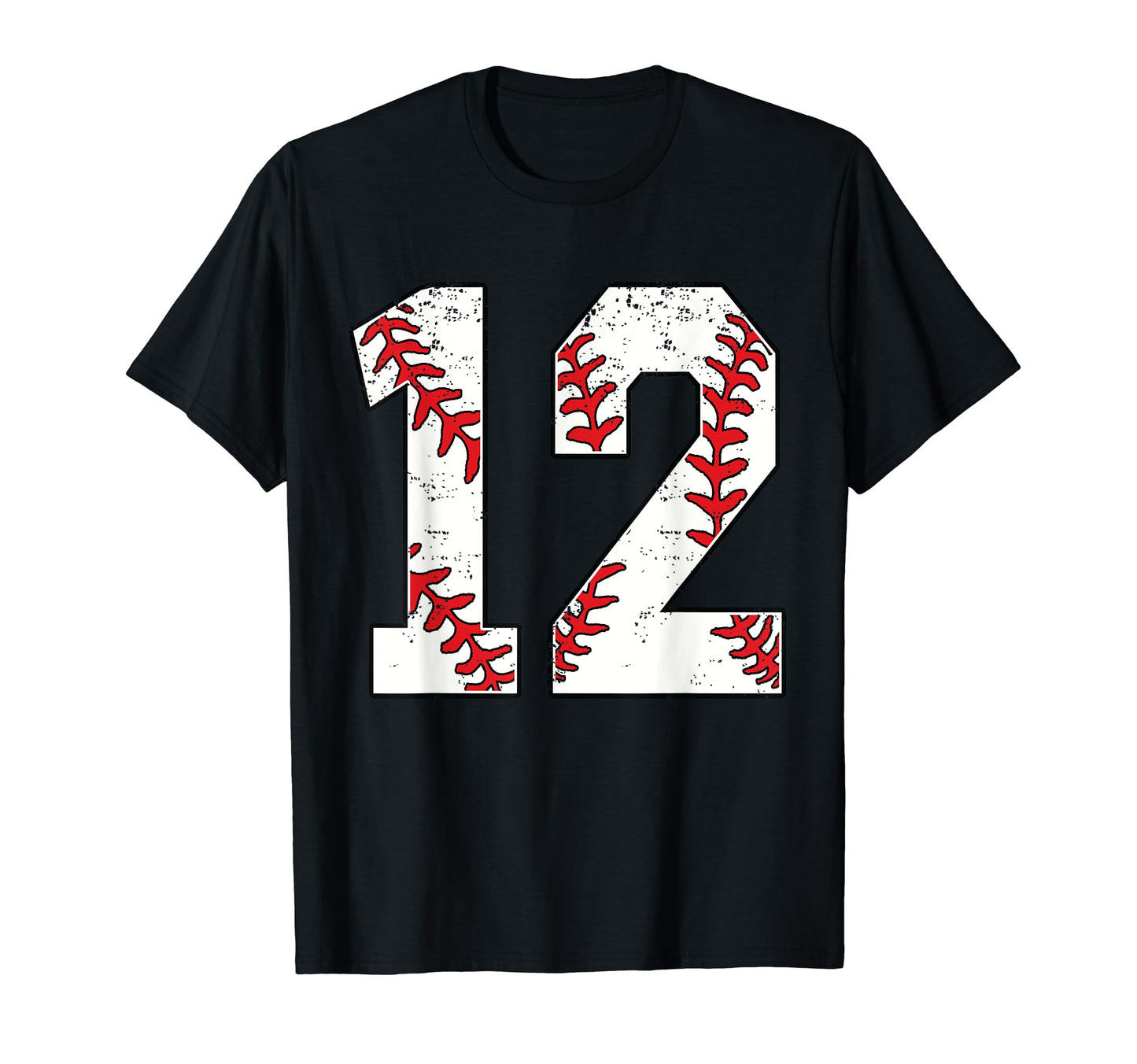 Number 12 Baseball 12 Jersey Number T-Shirt - Minimalist Print Unisex - T-Shirt, Sweatshirt, Hoodie