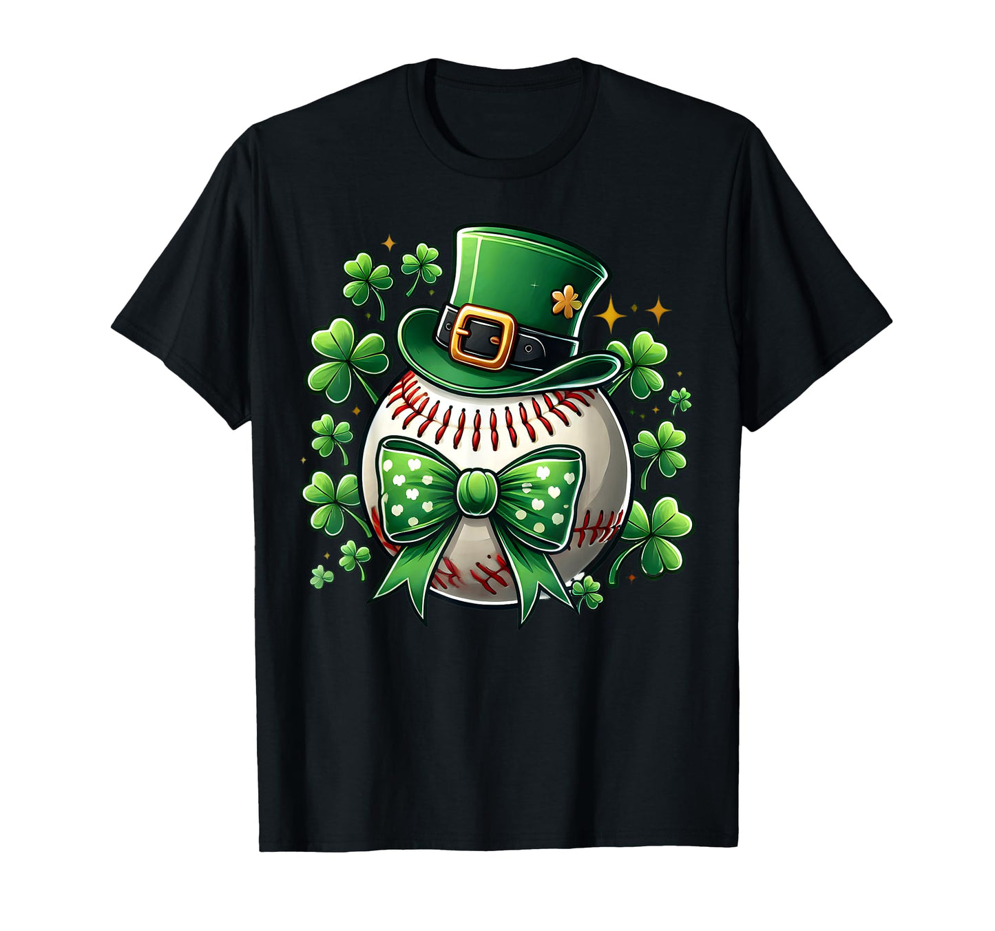 Baseball St Patricks Day Shamrock T-Shirt - Unique Graphic for Adults - T-Shirt, Sweatshirt, Hoodie