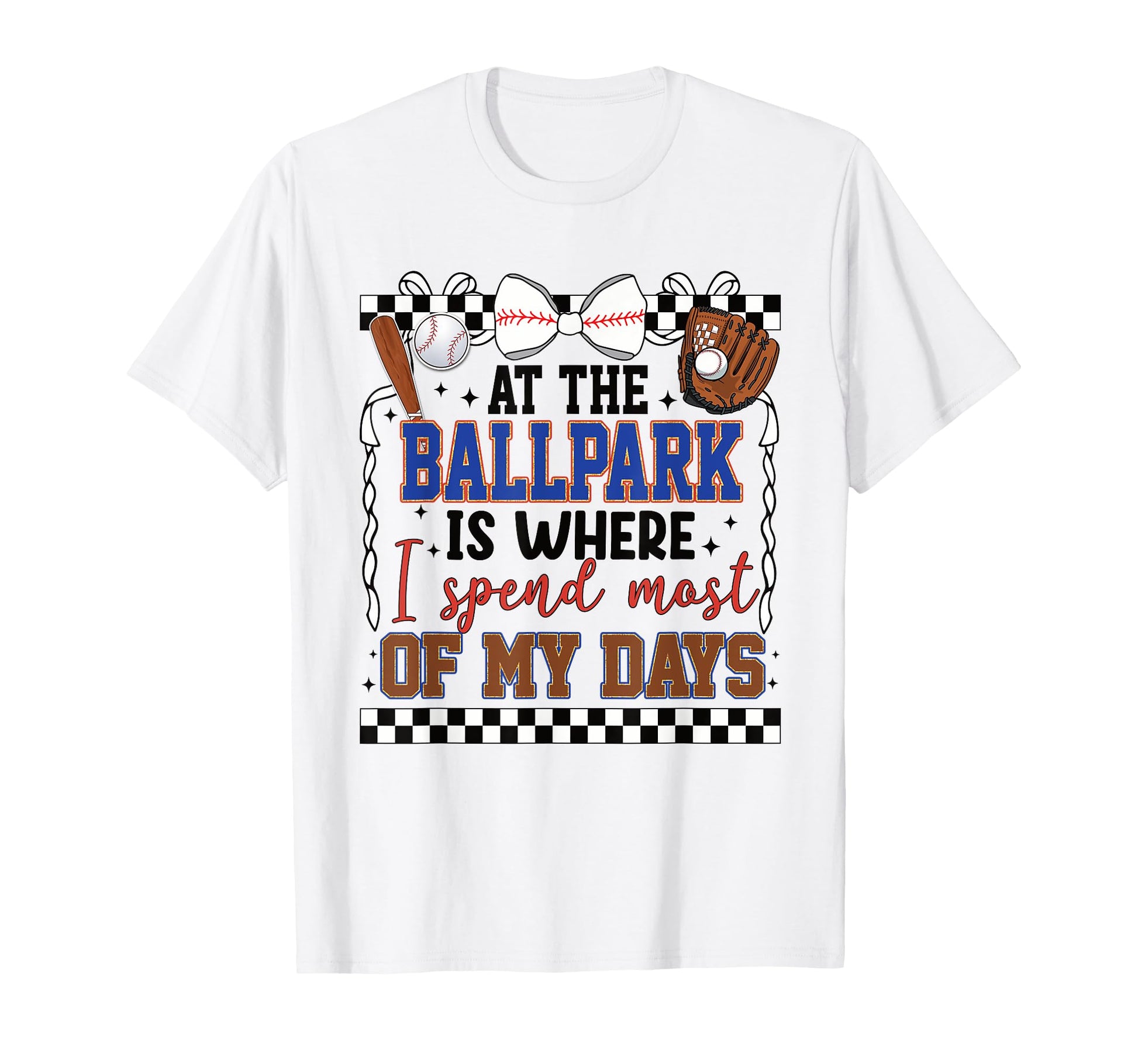 Ballpark Baseball Life Bat Glove Ball T-Shirt - Aesthetic Graphic Unisex - T-Shirt, Sweatshirt, Hoodie