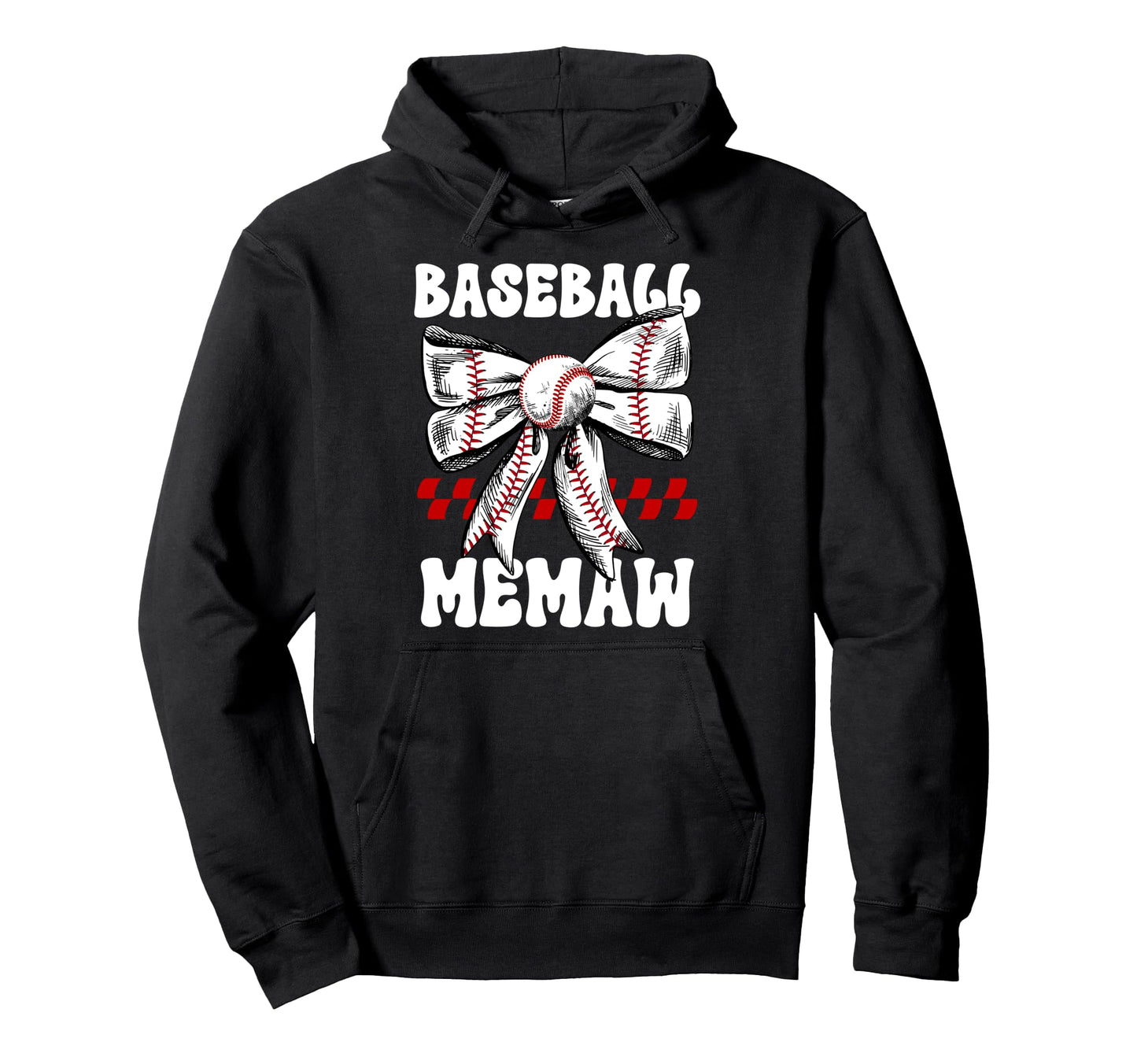 Baseball Memaw Coquette Memaw Baseball Hoodie - Unique Graphic Unisex - T-Shirt, Sweatshirt, Hoodie