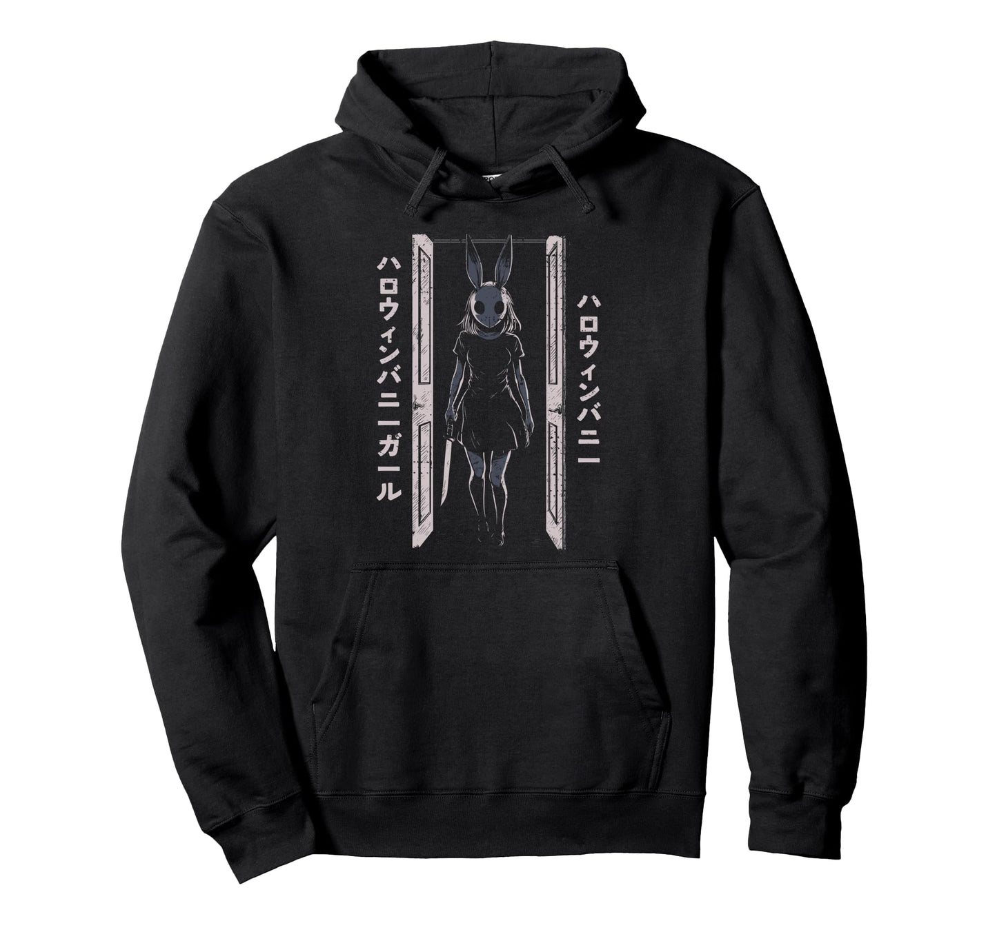 Anime Horror Bunny Aesthetic Soft Grunge Hoodie - Graphic Print Men Women - T-Shirt, Sweatshirt, Hoodie