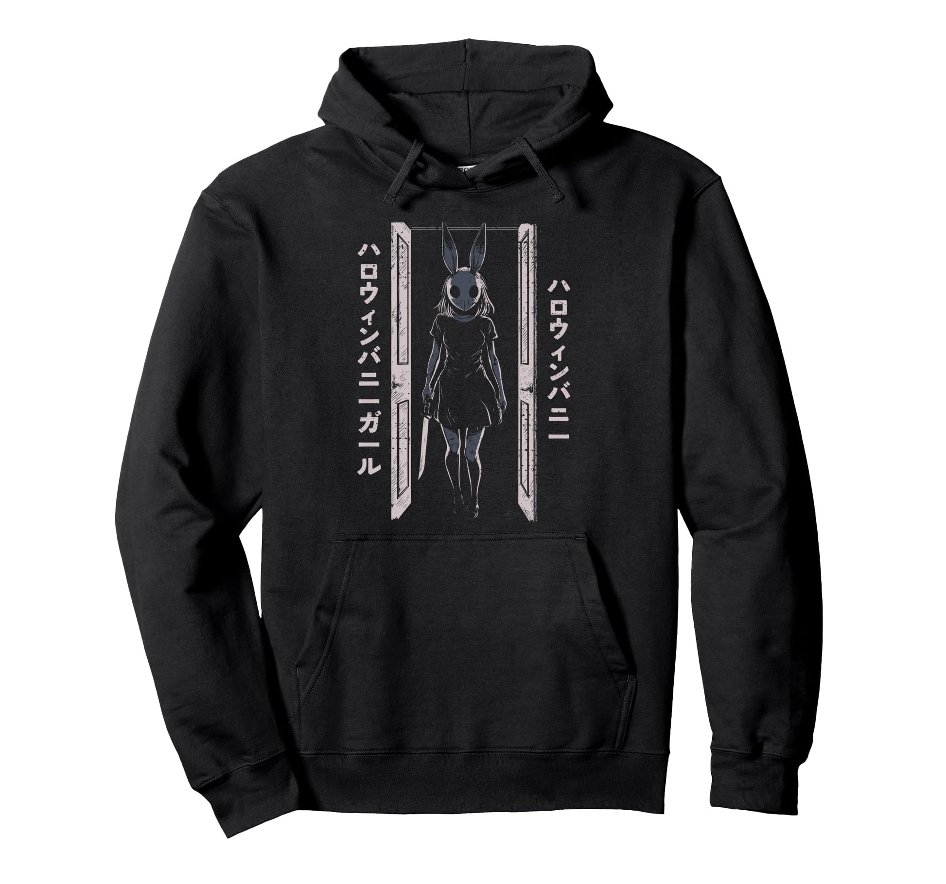 Anime Horror Bunny Aesthetic Soft Grunge Hoodie - Graphic Print Men Women - T-Shirt, Sweatshirt, Hoodie