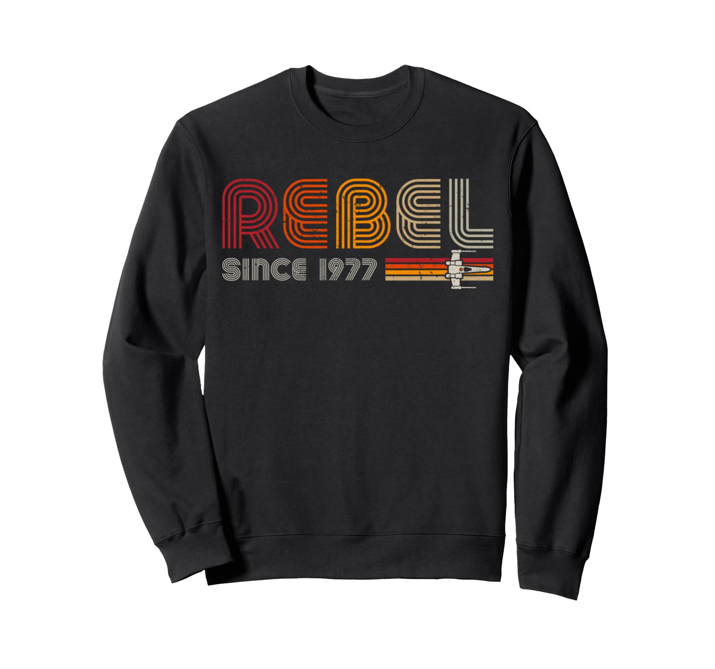Rebel Since 1977 Space Typography Sweatshirt - Unique Graphic Men Women - T-Shirt, Sweatshirt, Hoodie