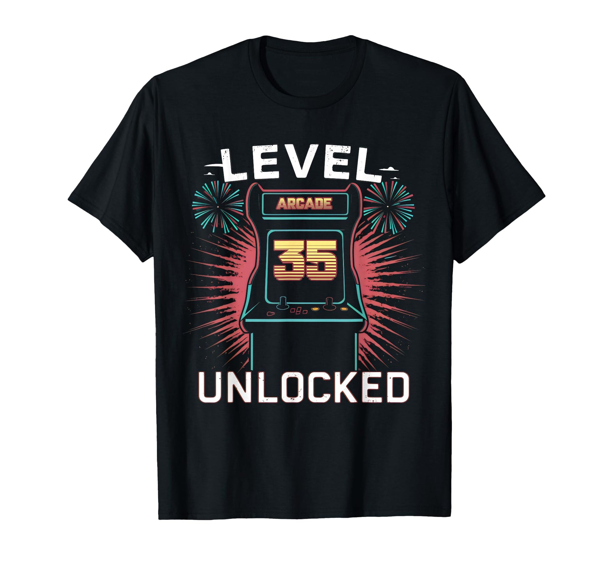 Level 35 Unlocked Video Game 35Th T-Shirt - Fun Novelty Design Men Women - T-Shirt, Sweatshirt, Hoodie