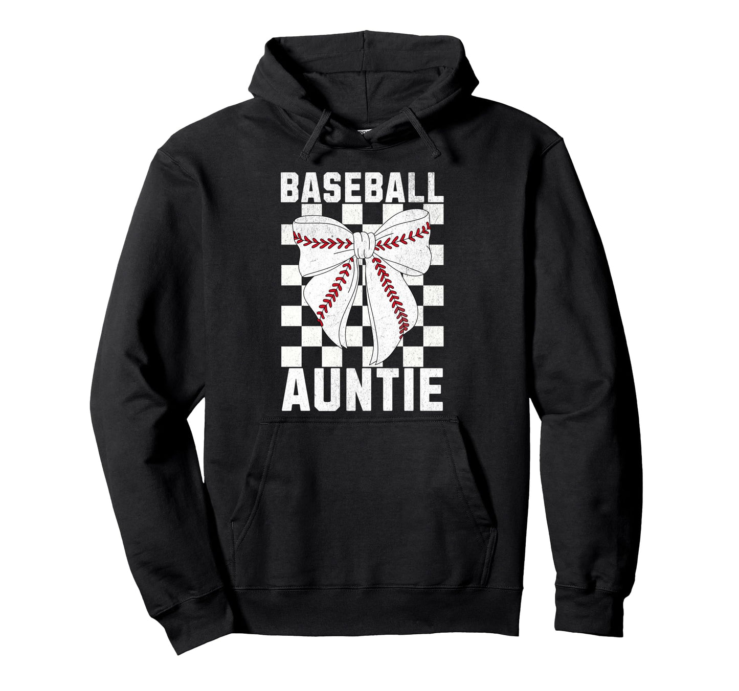 Baseball Aunt Coquette Bow Hoodie - Casual Everyday Wear Men Women - T-Shirt, Sweatshirt, Hoodie