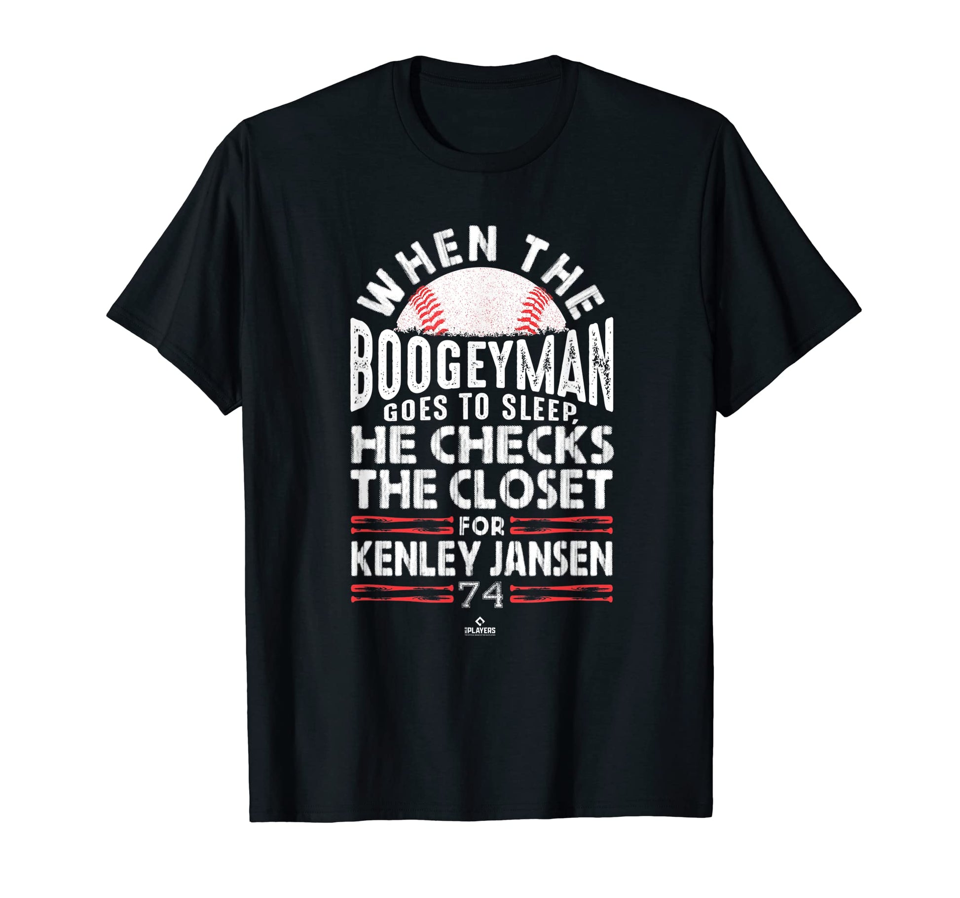 Boogeyman Checks Closet Kenley Jansen T-Shirt - Unique Graphic for Adults - T-Shirt, Sweatshirt, Hoodie