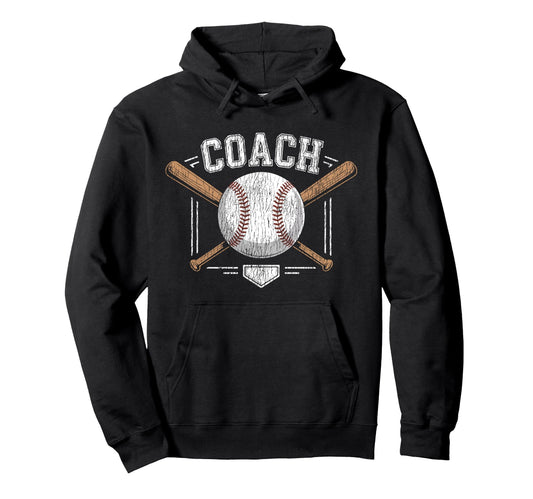 Baseball Fan Coach Coach Hoodie - Aesthetic Graphic for Adults - T-Shirt, Sweatshirt, Hoodie