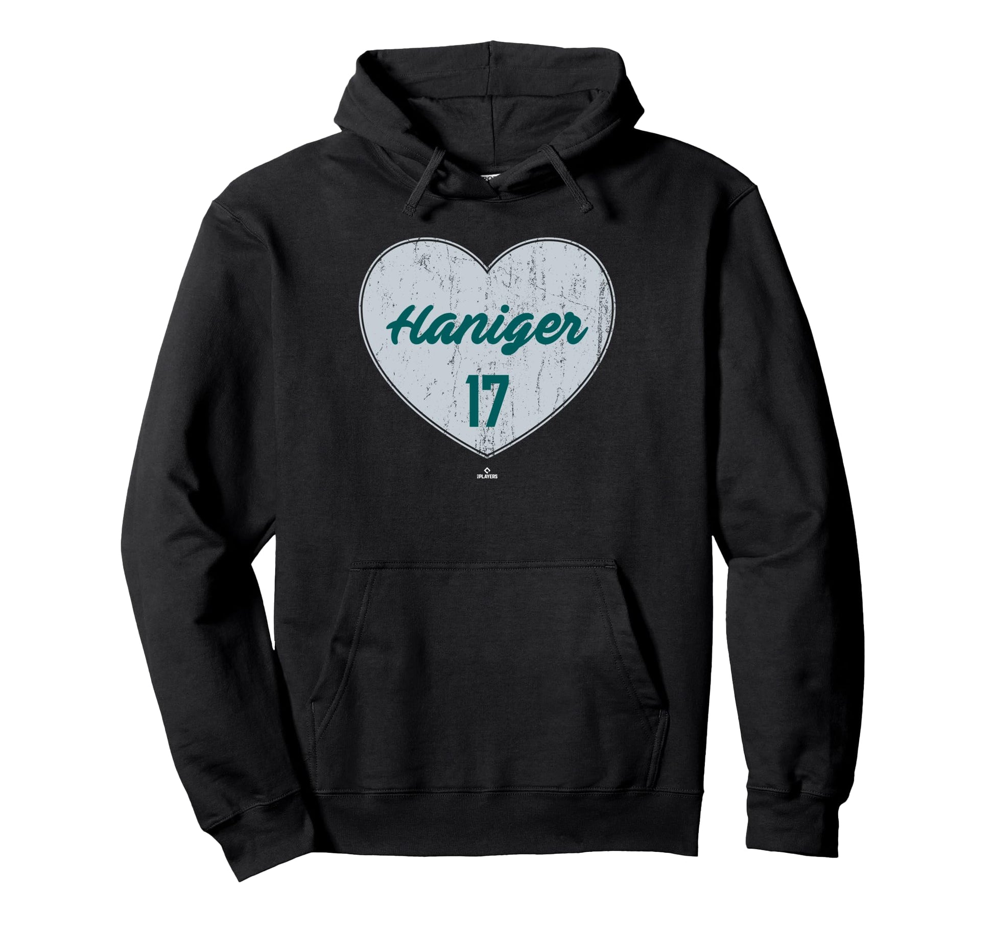 Distressed Heart Mitch Haniger Hoodie - Fun Novelty Design for Adults - T-Shirt, Sweatshirt, Hoodie