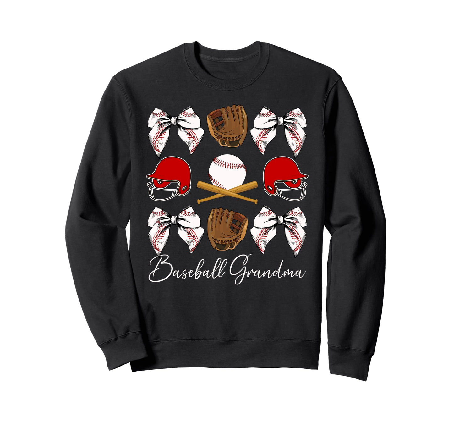 Baseball Grandma Baseball Sweatshirt - Casual Everyday Wear Men Women - T-Shirt, Sweatshirt, Hoodie