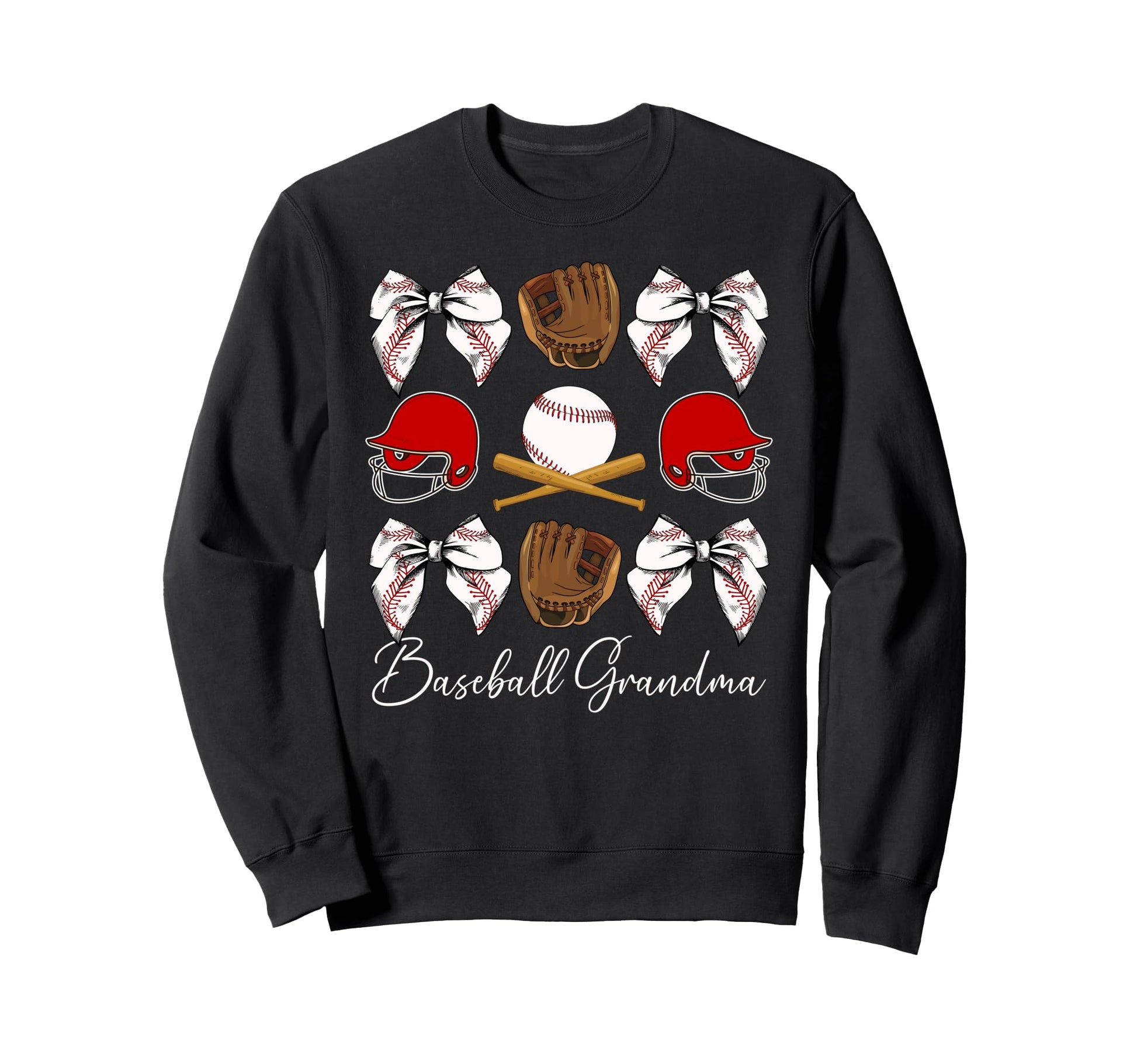 Baseball Grandma Baseball Sweatshirt - Casual Everyday Wear Men Women - T-Shirt, Sweatshirt, Hoodie