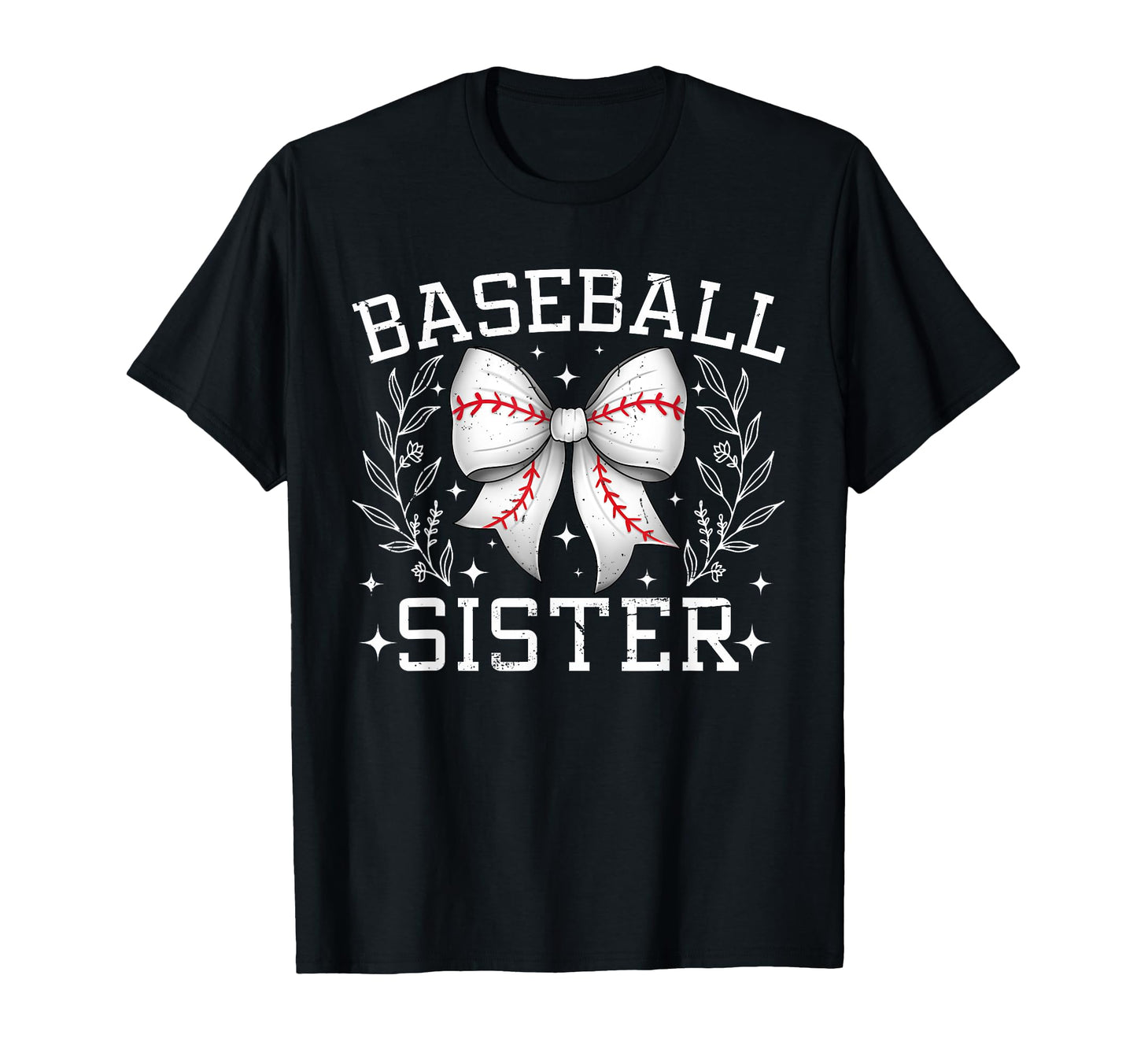 Coquette Bow Baseball Sister Game Day T-Shirt - Minimalist Print Men Women - T-Shirt, Sweatshirt, Hoodie