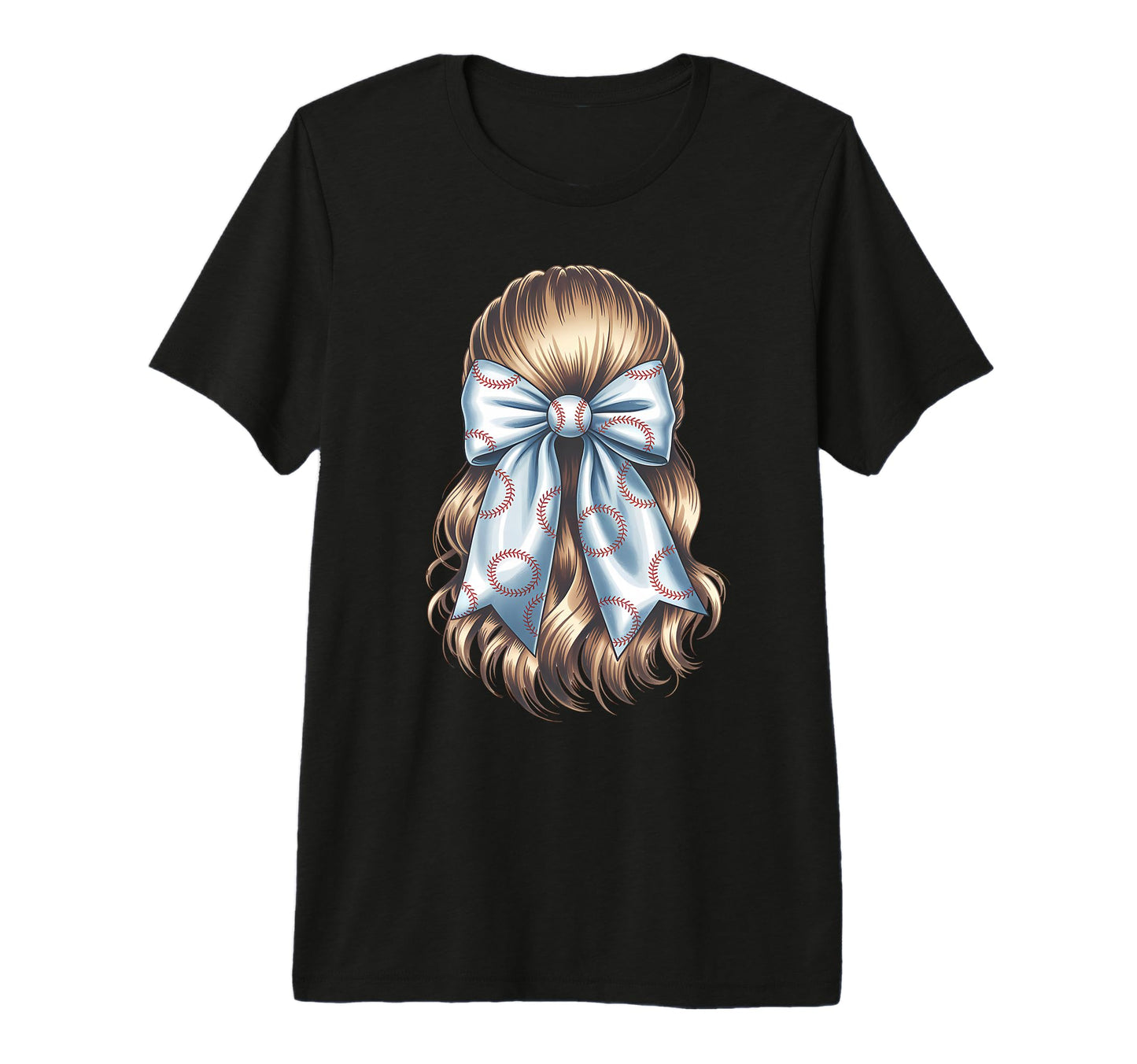 Baseball Coquette Bow Baseball Player Tri T-Shirt - Graphic Print Unisex - T-Shirt, Sweatshirt, Hoodie