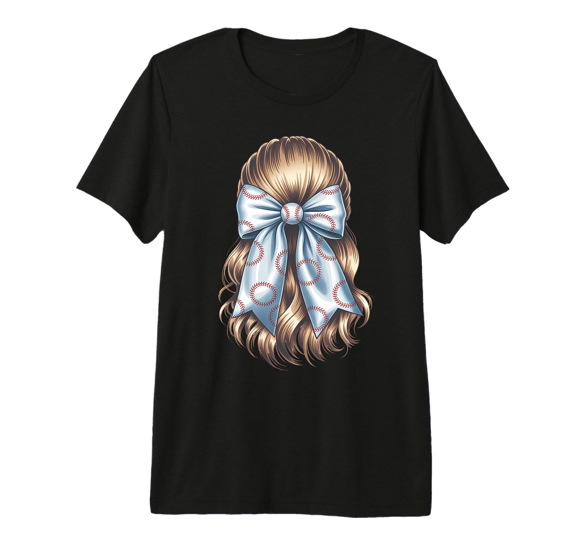 Baseball Coquette Bow Baseball Player Tri T-Shirt - Graphic Print Unisex - T-Shirt, Sweatshirt, Hoodie