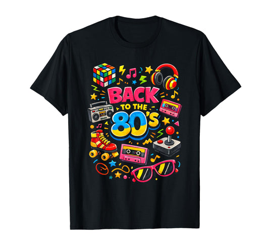 Back To 80S Down Memory Lane Fun Party T-Shirt - Graphic Print Unisex - T-Shirt, Sweatshirt, Hoodie