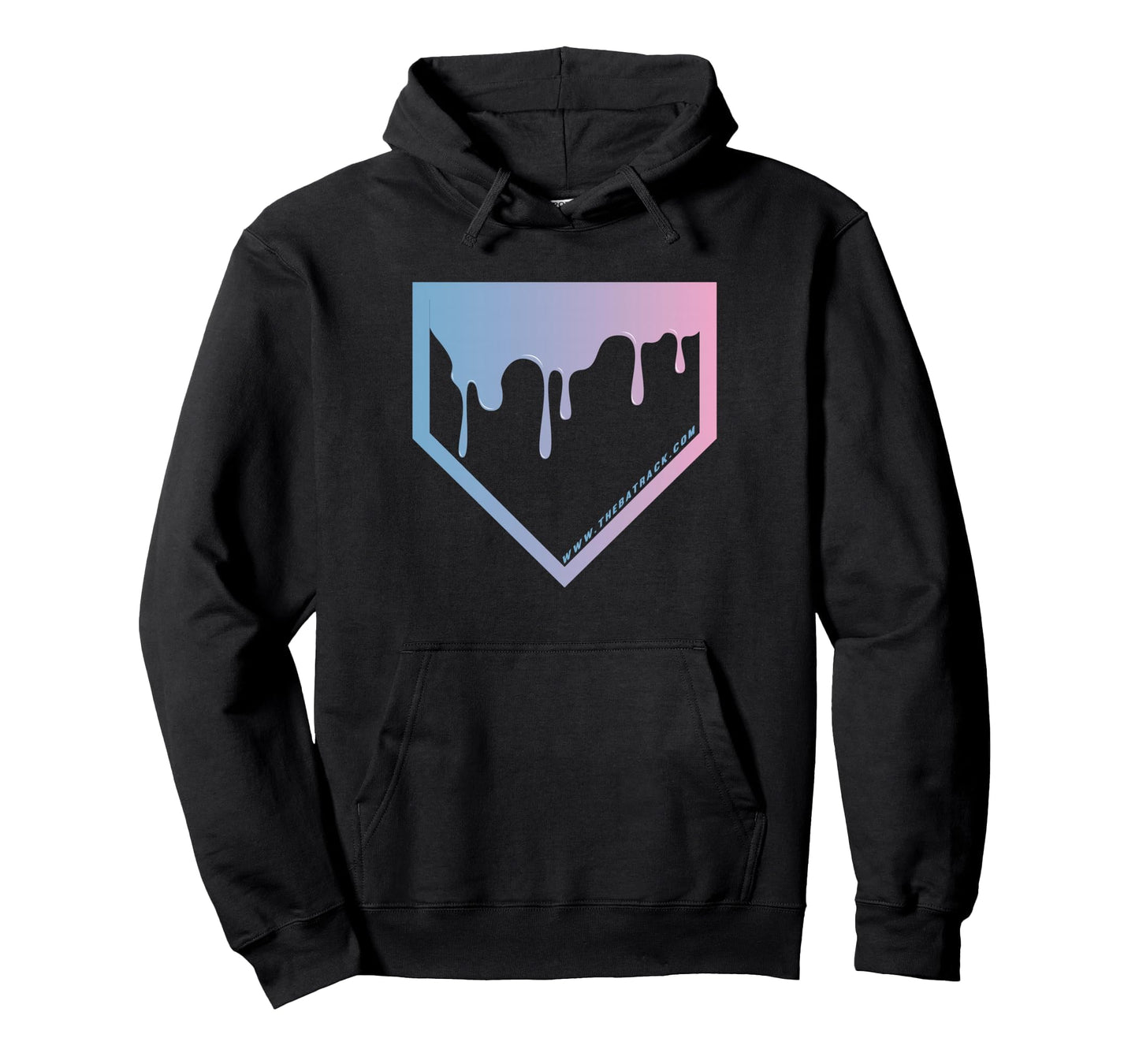 Baseball Home Plate Drip 2 Gradient Hoodie - Custom Art Print for Adults - T-Shirt, Sweatshirt, Hoodie