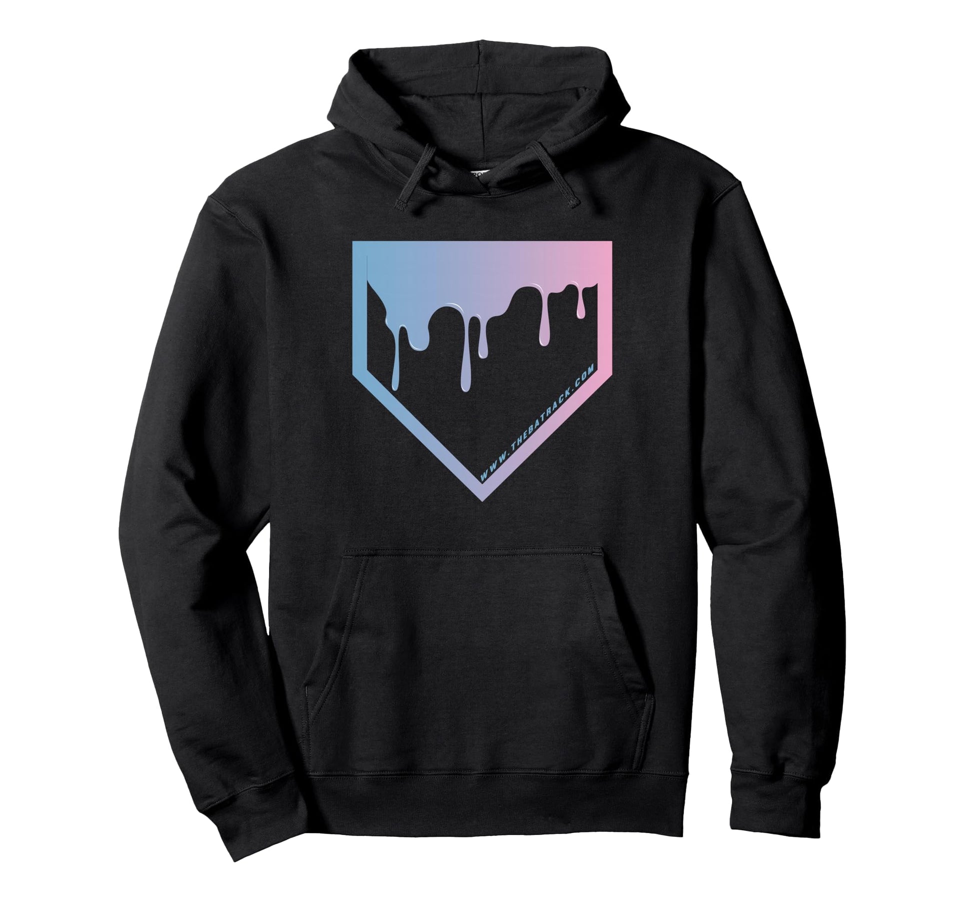 Baseball Home Plate Drip 2 Gradient Hoodie - Custom Art Print for Adults - T-Shirt, Sweatshirt, Hoodie