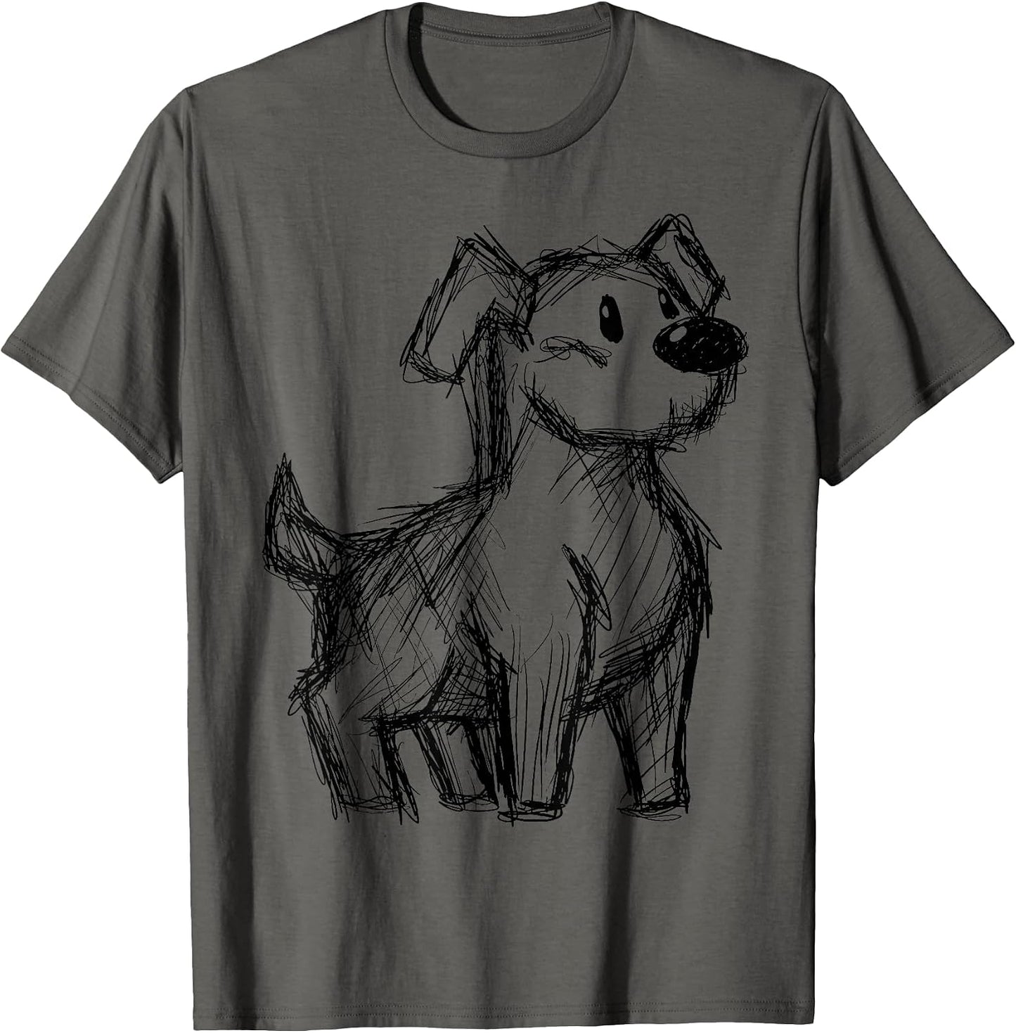 Dog Abstract Art Portrait Drawing Whimsical Lover - Adult & Kids T-Shirts, Sweatshirts & Hoodies apparel design preview 1