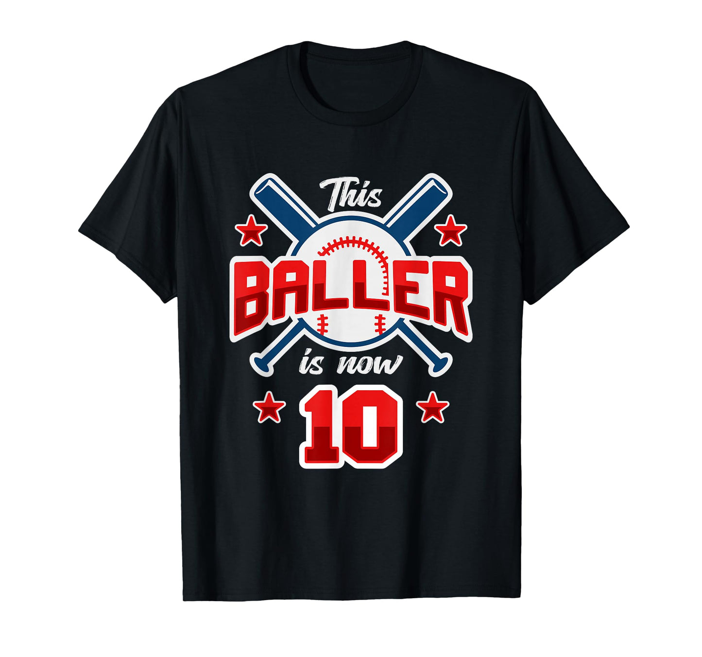 This Baller Is Now 10 Baseball T-Shirt - Streetwear Style for Adults - T-Shirt, Sweatshirt, Hoodie