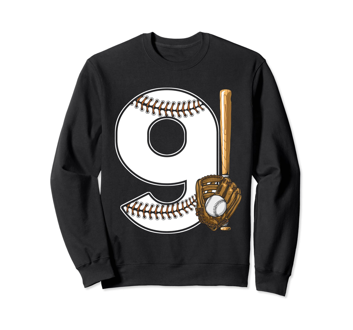 Baseball Birthday 9Th Birthday Sweatshirt - Fun Novelty Design Men Women - T-Shirt, Sweatshirt, Hoodie