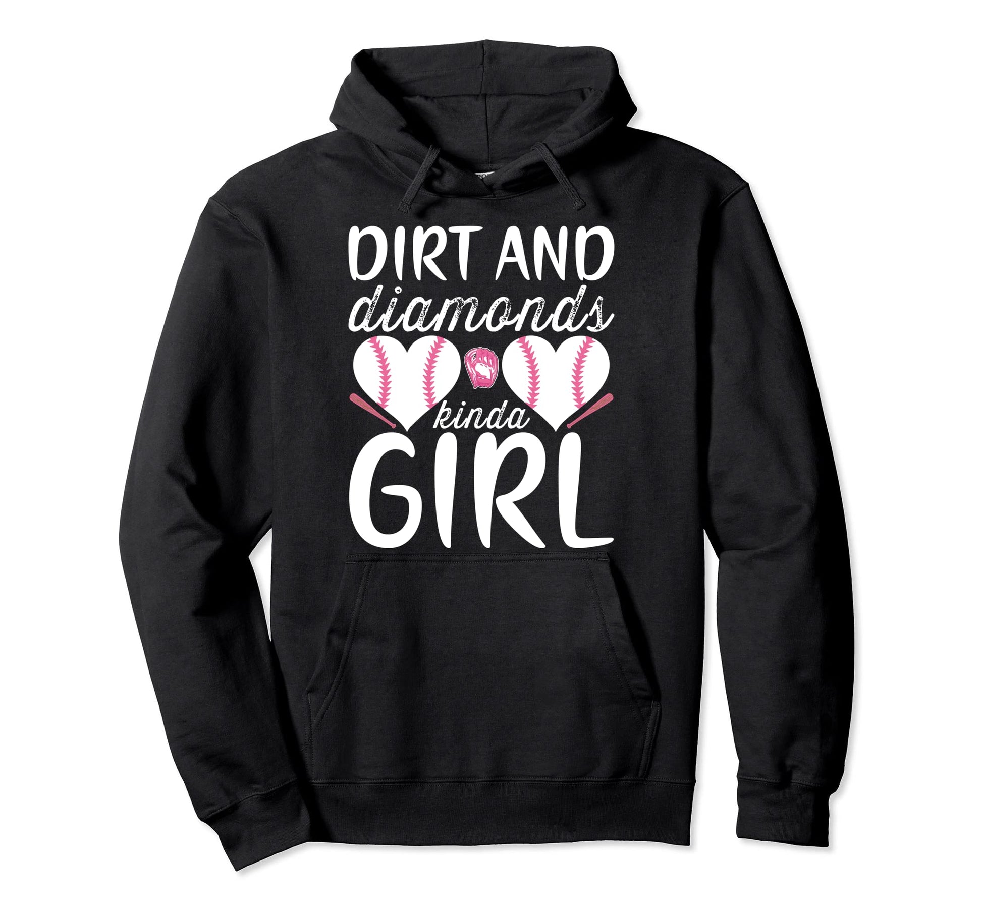 Dirt And Diamonds Kinda Funny Softball Hoodie - Trendy Graphic for Adults - T-Shirt, Sweatshirt, Hoodie