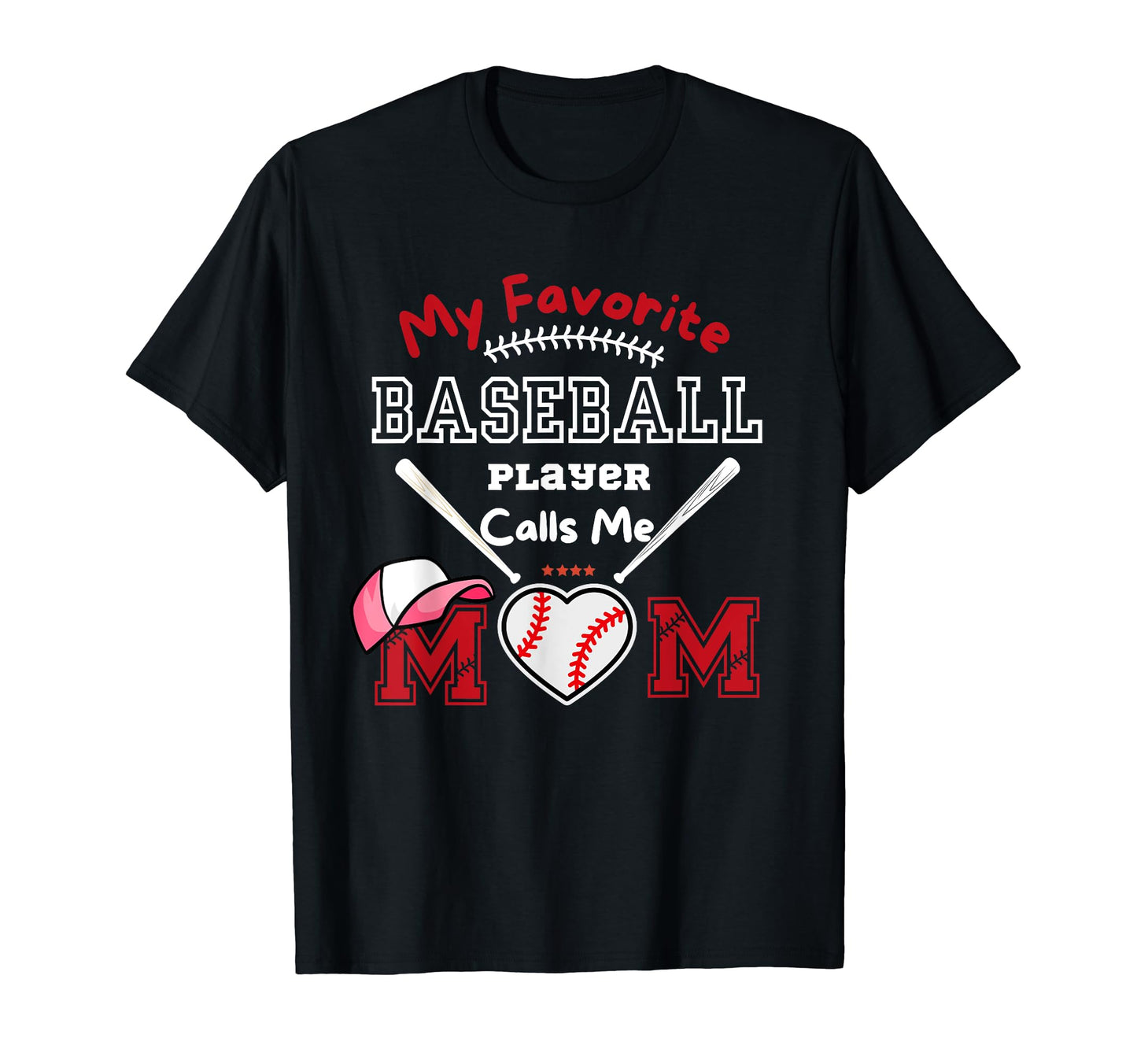 Baseball Love My Favorite Player Calls T-Shirt - Graphic Print for Adults - T-Shirt, Sweatshirt, Hoodie