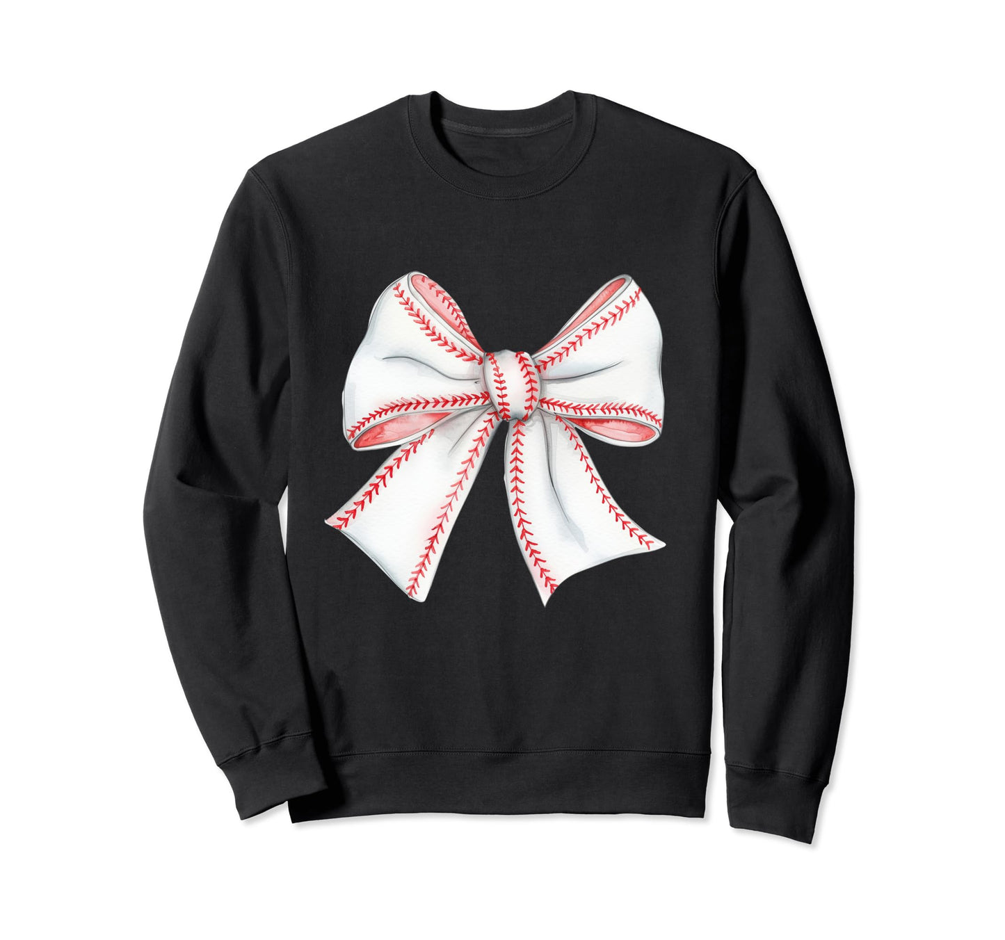 Coquette Bow Baseball Kawaii Charm Sweatshirt - Minimalist Print Unisex - T-Shirt, Sweatshirt, Hoodie
