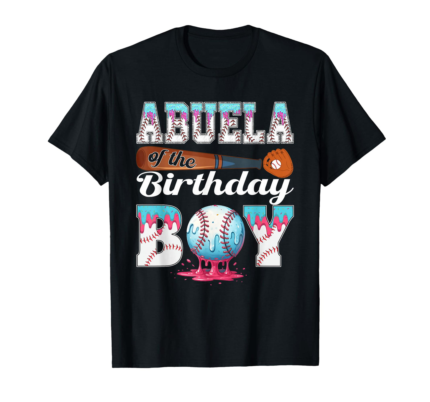 Baseball Ice Cream Drip Abuela T-Shirt - Minimalist Print Men Women - T-Shirt, Sweatshirt, Hoodie