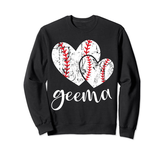 Baseball Geema Heart Ball Sweatshirt - Casual Everyday Wear Men Women - T-Shirt, Sweatshirt, Hoodie
