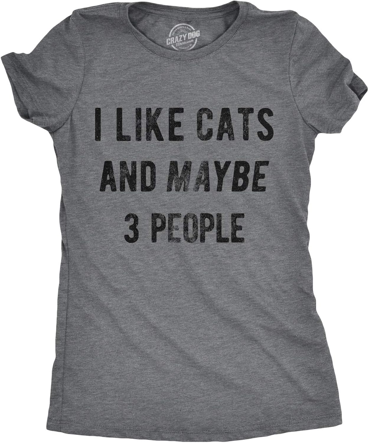 Womens I Like Cats and Maybe 3 People Funny Pet Lover - Adult & Kids T-Shirts, Sweatshirts & Hoodies apparel design preview 1