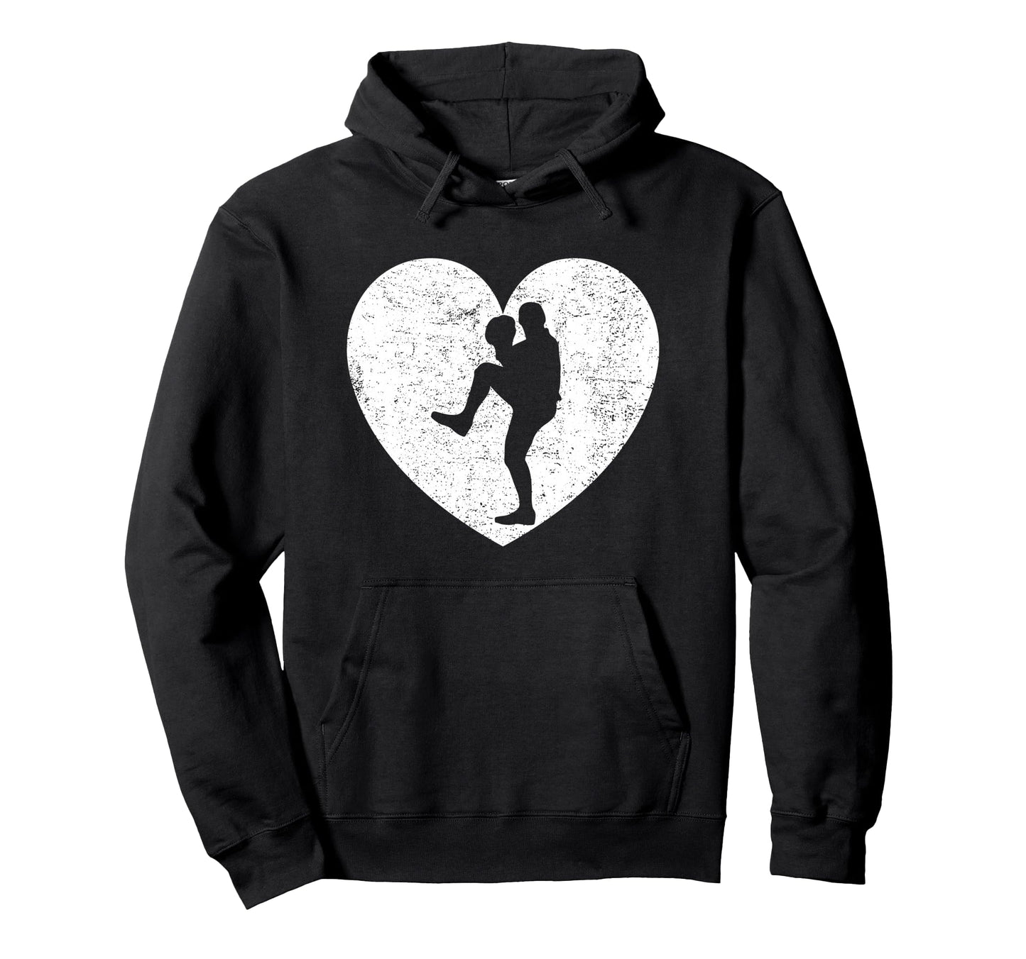 Baseball Pitcher Player Distressed Hoodie - Minimalist Print Men Women - T-Shirt, Sweatshirt, Hoodie