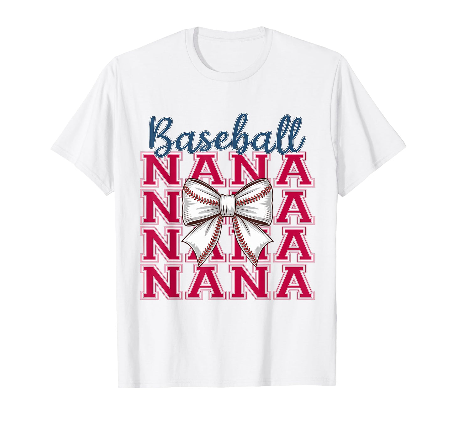 Baseball Nana Coquette Bow Grandma T-Shirt - Aesthetic Graphic Unisex - T-Shirt, Sweatshirt, Hoodie