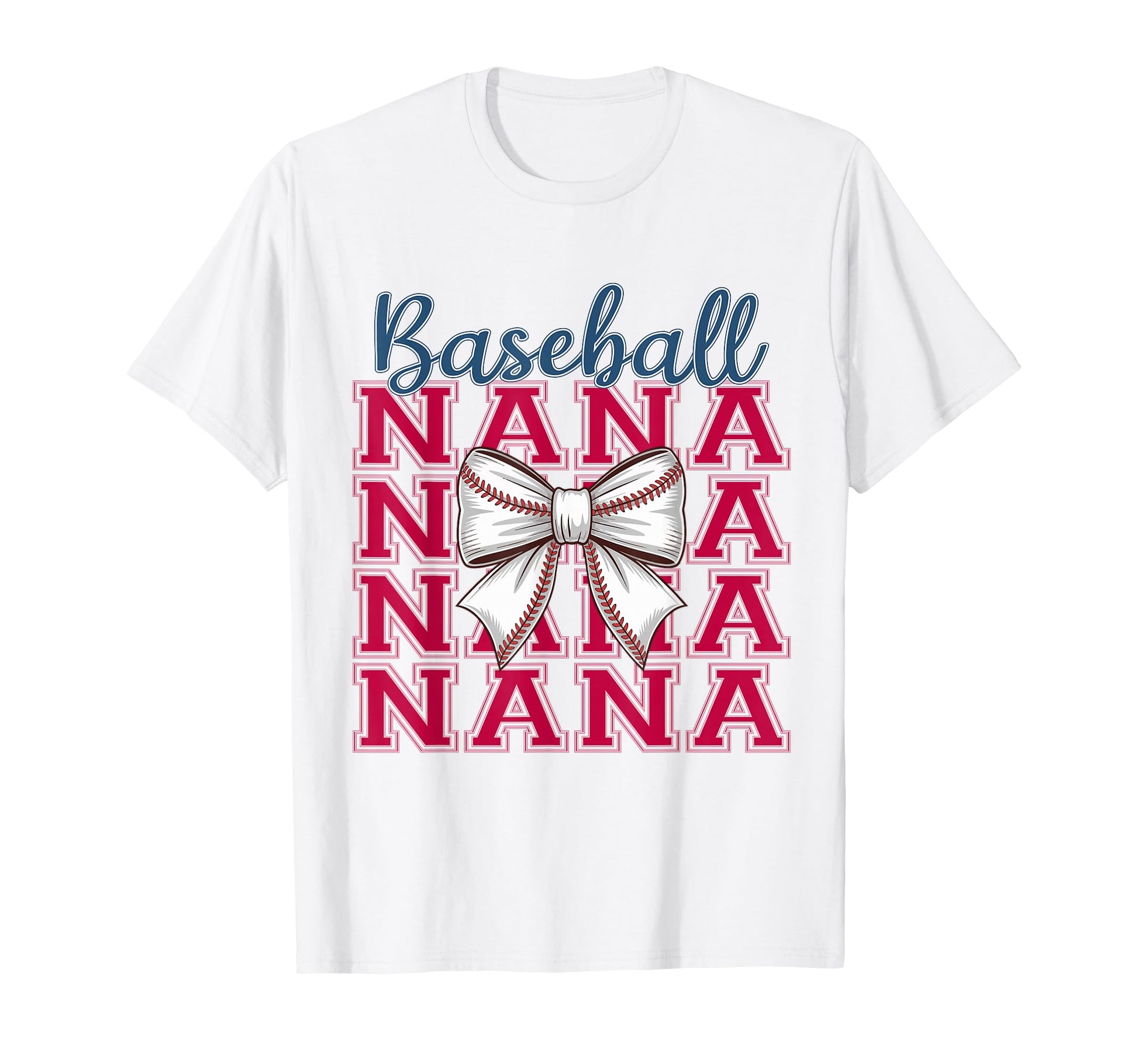 Baseball Nana Coquette Bow Grandma T-Shirt - Aesthetic Graphic Unisex - T-Shirt, Sweatshirt, Hoodie
