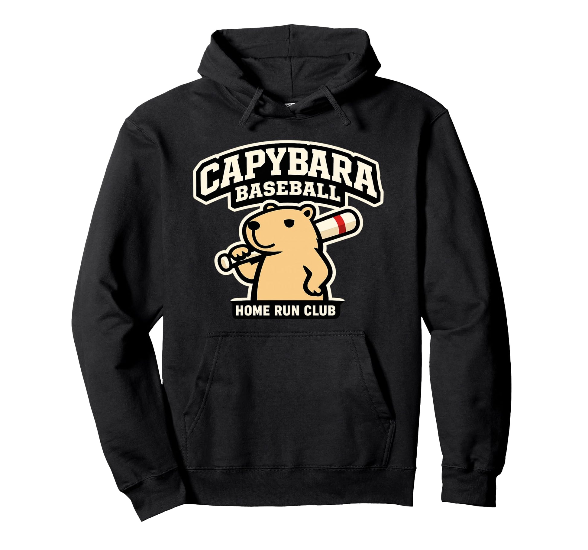 Capybara Baseball Home Run Club Funny Hoodie - Minimalist Print Unisex - T-Shirt, Sweatshirt, Hoodie