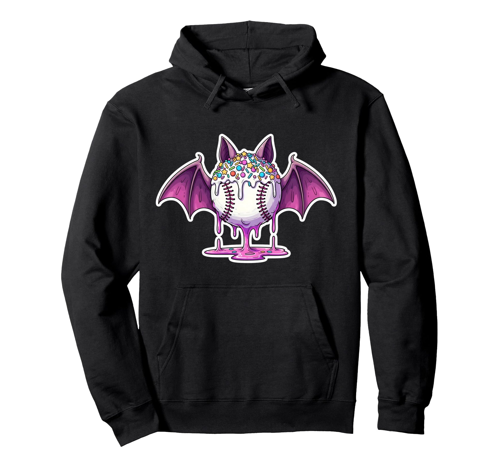 Funny Baseball Bat Animal Ice Cream Hoodie - Custom Art Print Men Women - T-Shirt, Sweatshirt, Hoodie