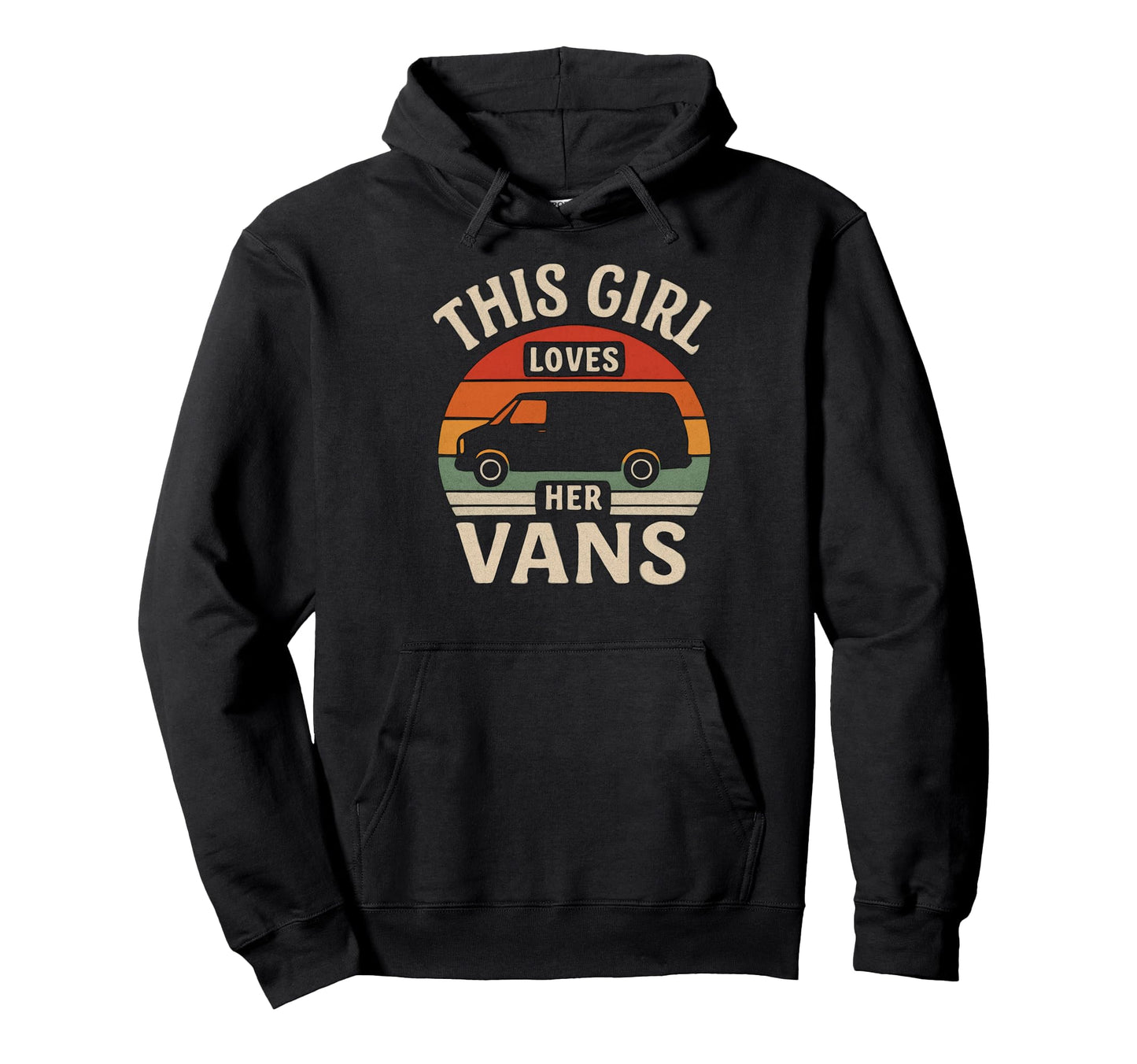 This Loves Her Vans Illustration Hoodie - Novelty Apparel for Adults - T-Shirt, Sweatshirt, Hoodie