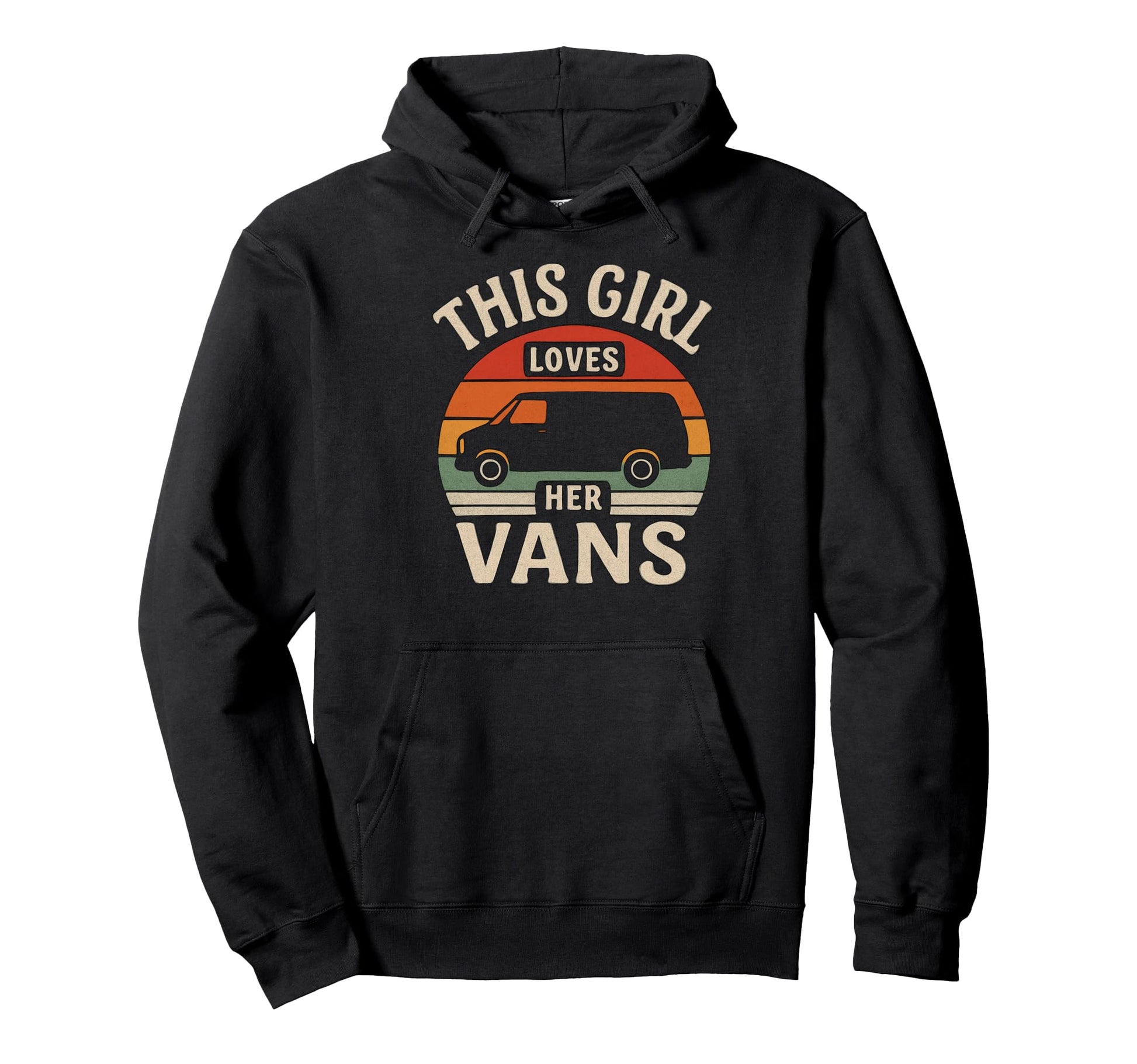 This Loves Her Vans Illustration Hoodie - Novelty Apparel for Adults - T-Shirt, Sweatshirt, Hoodie