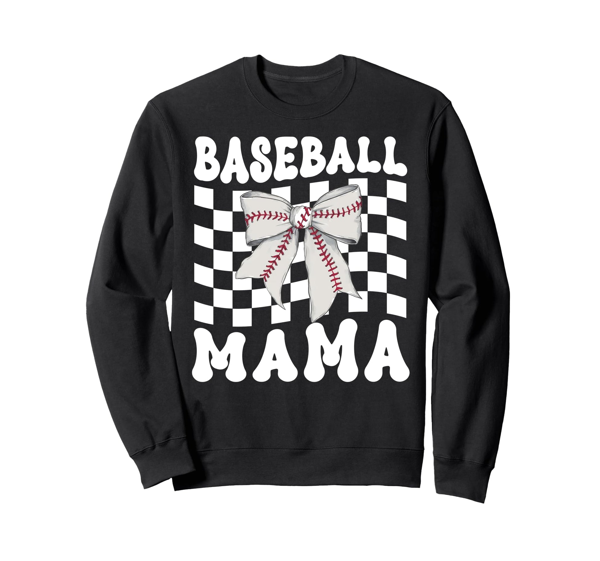 Baseball Mama Coquette Bow Game Sweatshirt - Fun Novelty Design Men Women - T-Shirt, Sweatshirt, Hoodie