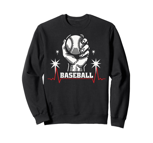 Baseball Fans Players And Sweatshirt - Fun Novelty Design for Adults - T-Shirt, Sweatshirt, Hoodie