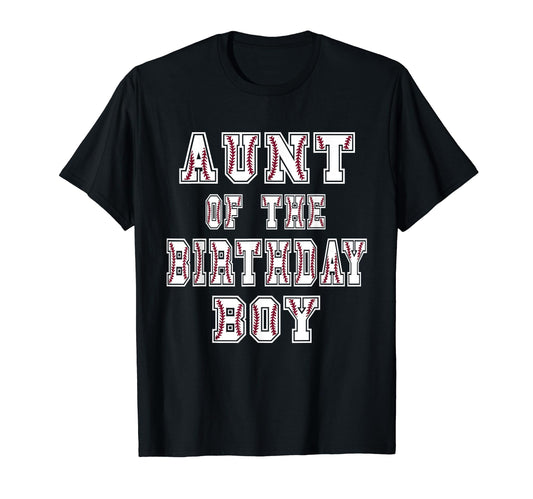 Aunt Birthday Baller Baseball Themed T-Shirt - Trendy Graphic for Adults - T-Shirt, Sweatshirt, Hoodie