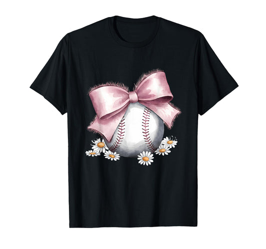 Baseball Coquette Bow Baseball Mom T-Shirt - Unique Graphic for Adults - T-Shirt, Sweatshirt, Hoodie