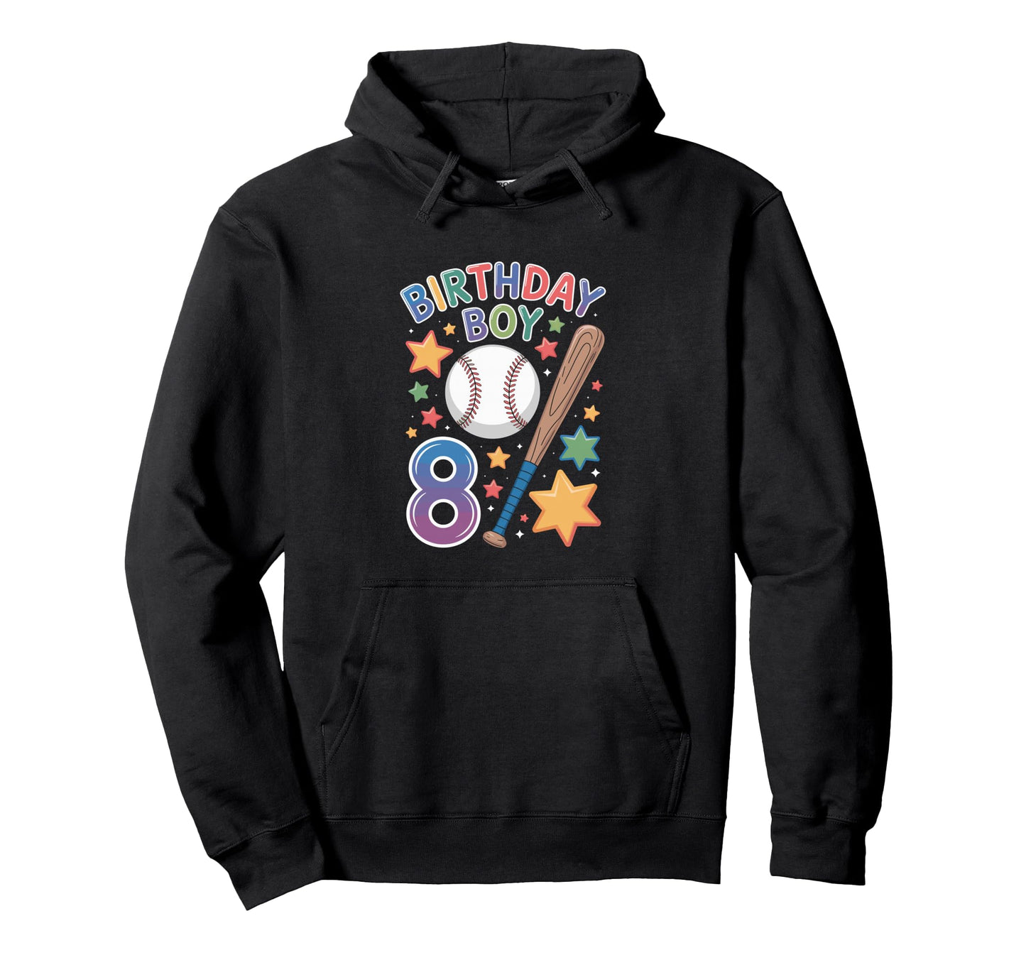 Birthday 8Th Birthday Baseball Hoodie - Casual Everyday Wear Men Women - T-Shirt, Sweatshirt, Hoodie