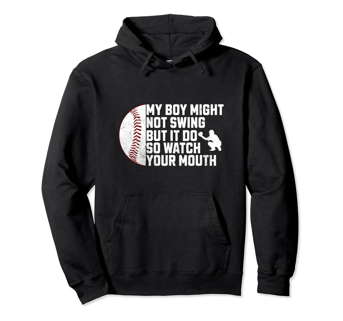 Protective Baseball Parent Funny Hoodie - Custom Art Print for Adults - T-Shirt, Sweatshirt, Hoodie