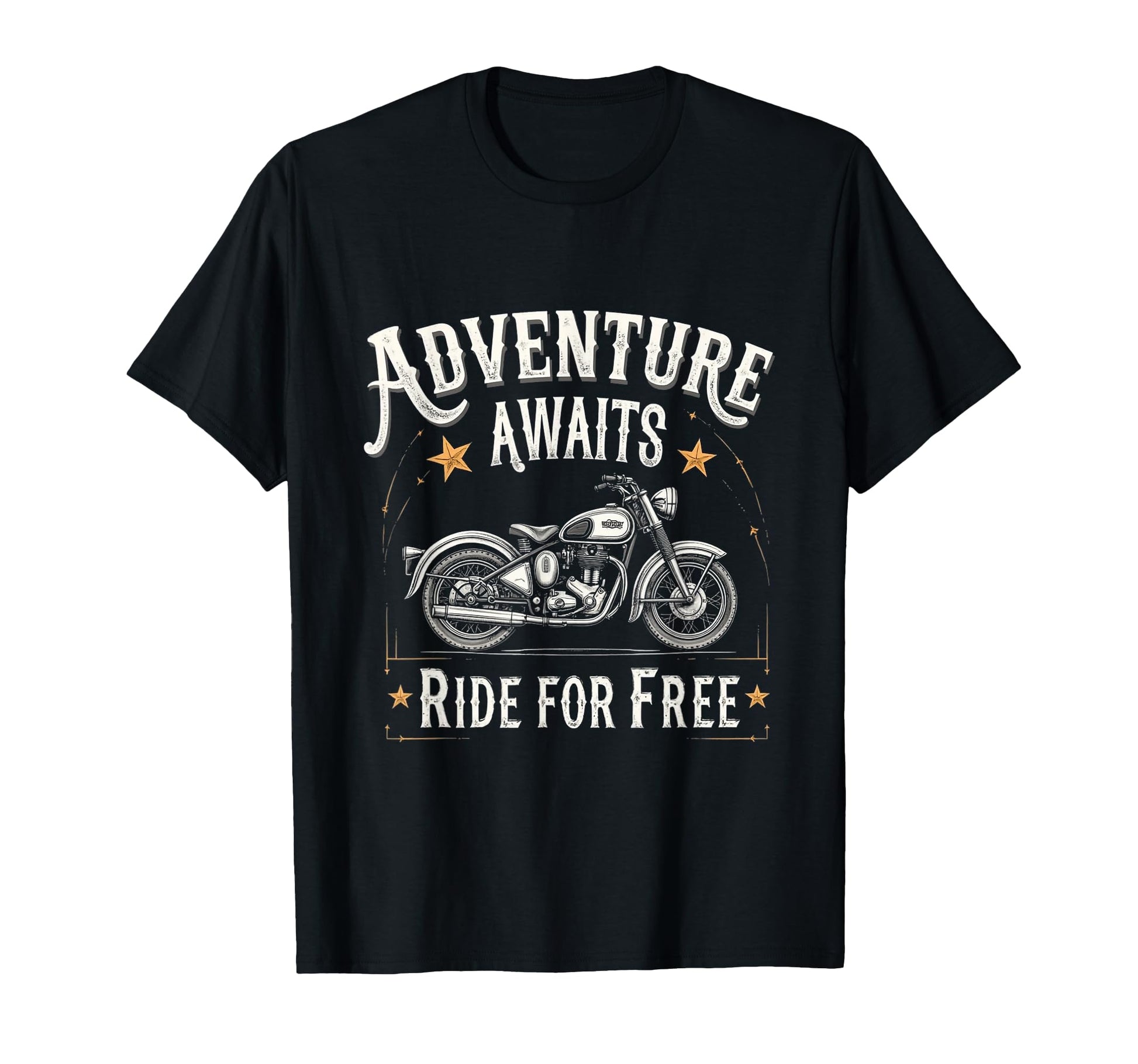 Adventure Awaits Ride Free Motorcycle T-Shirt - Novelty Apparel Unisex - T-Shirt, Sweatshirt, Hoodie