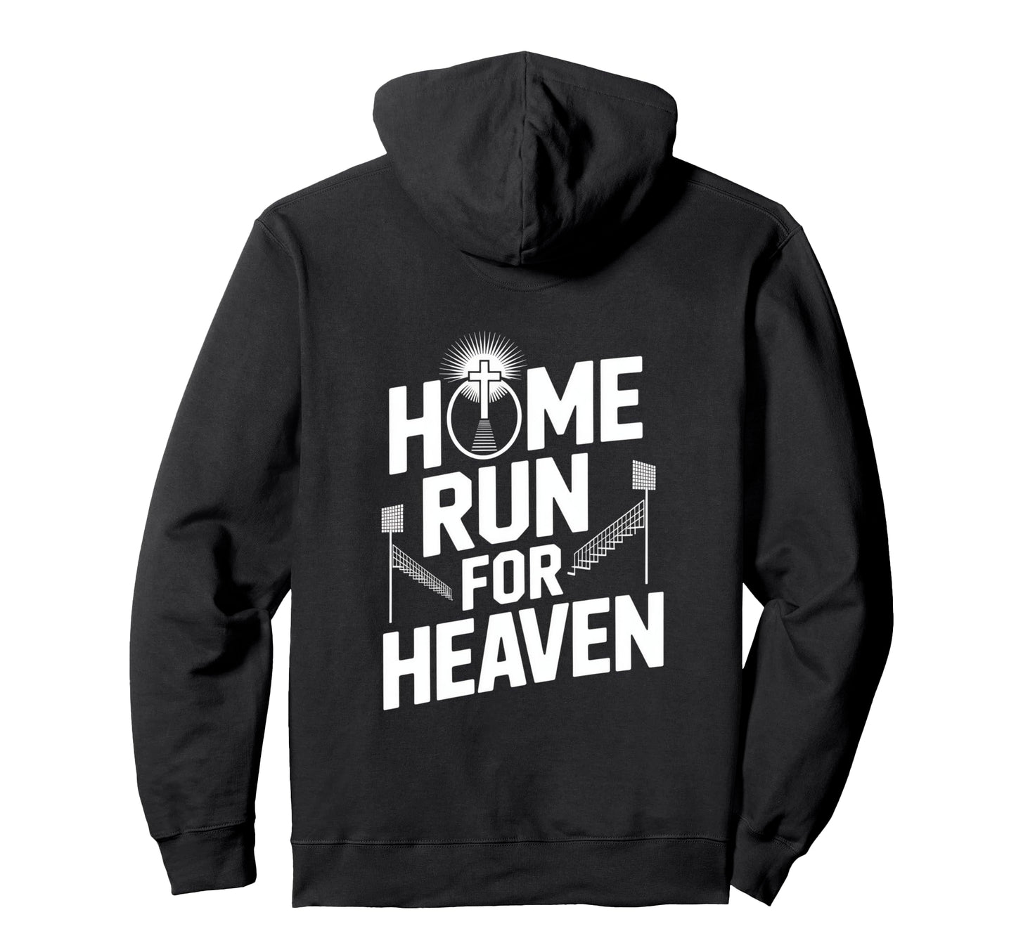 Home Run Heaven Christian Baseball Hoodie - Custom Art Print for Adults - T-Shirt, Sweatshirt, Hoodie